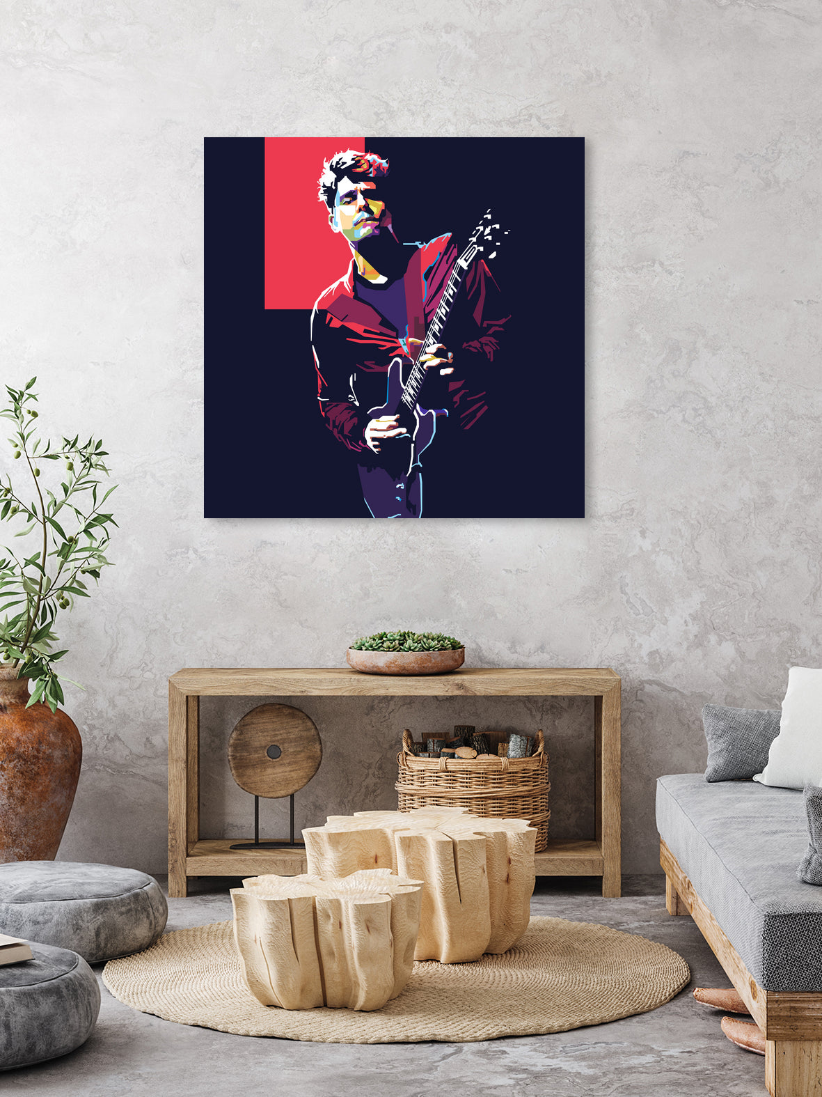 john mayer by fajar gunawan on GIANT ART - red photo illustration