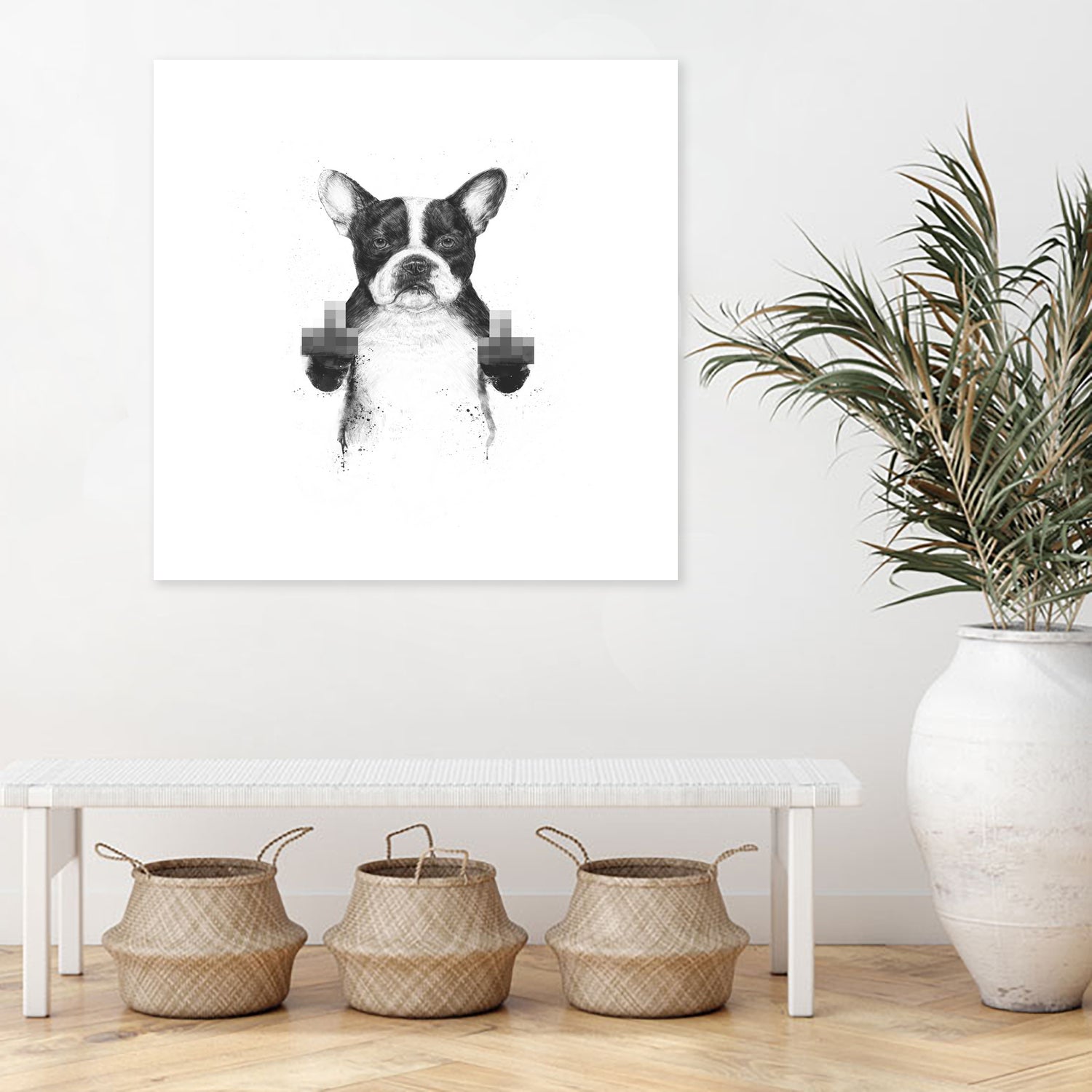 Censored dog by Solti Balázs on GIANT ART - white digital drawing