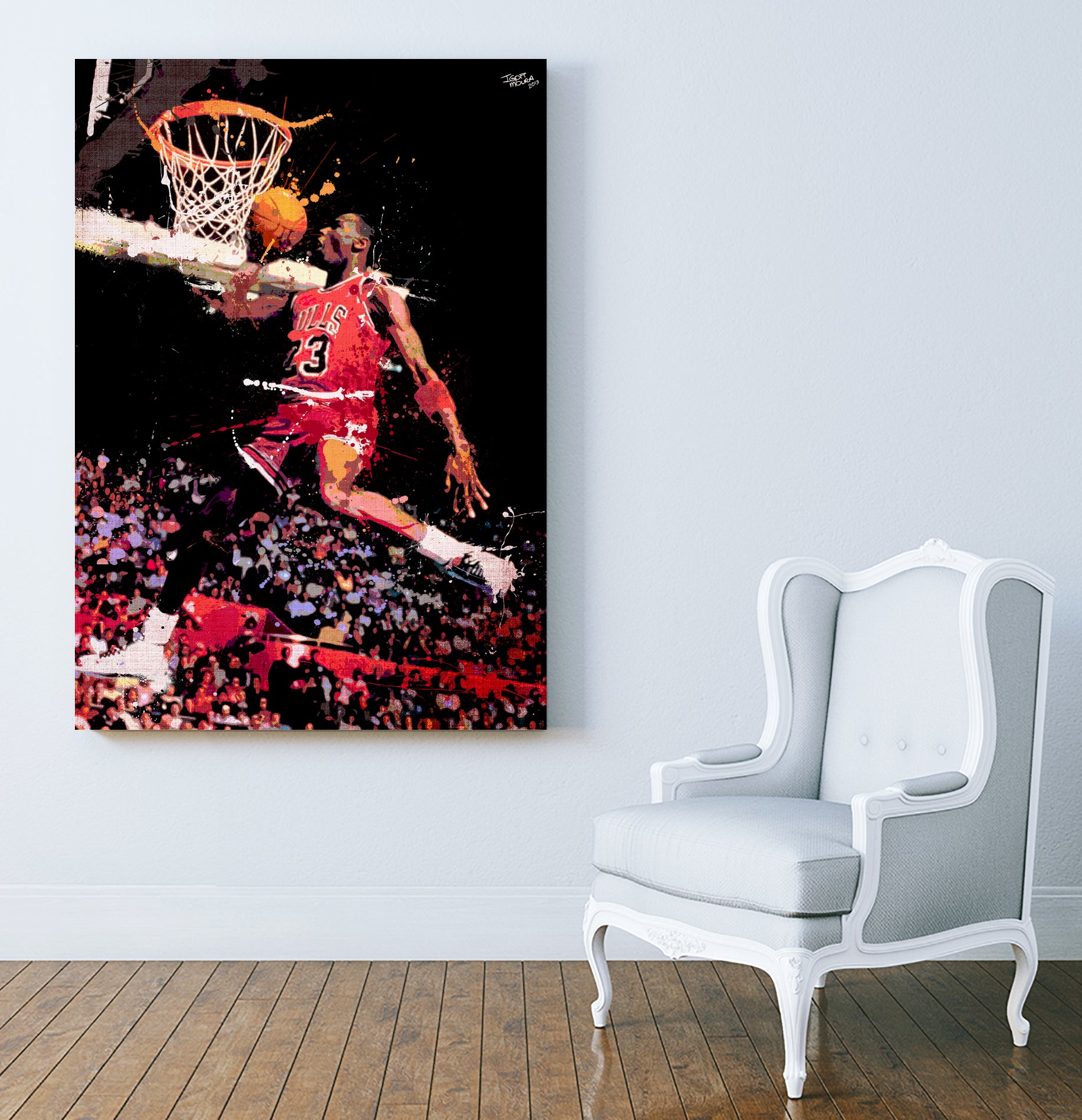 Michael Jordan by Igor Moura on GIANT ART - red digital painting