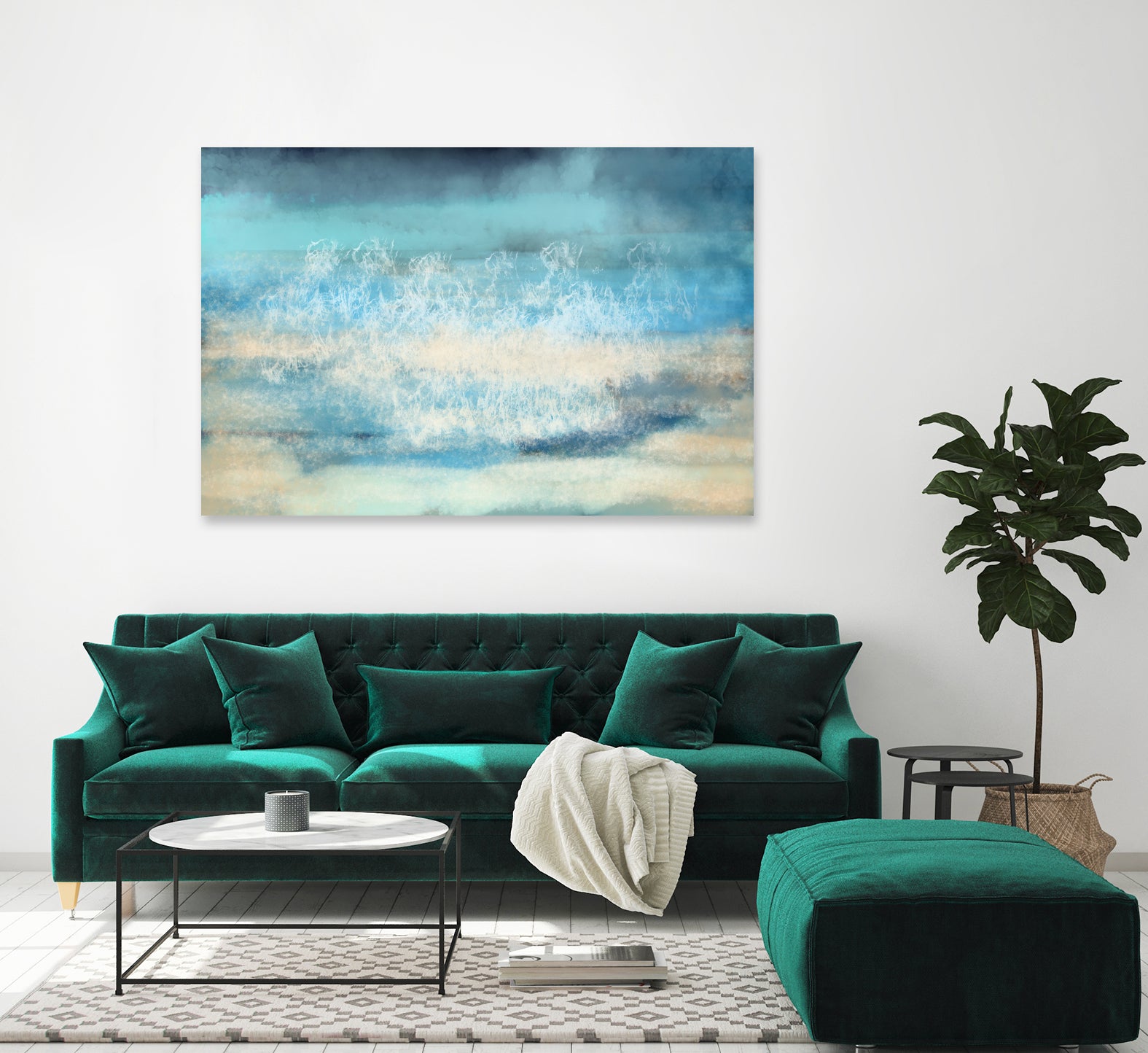 Nordic Sea Bliss by Jacob von Sternberg on GIANT ART - blue digital painting