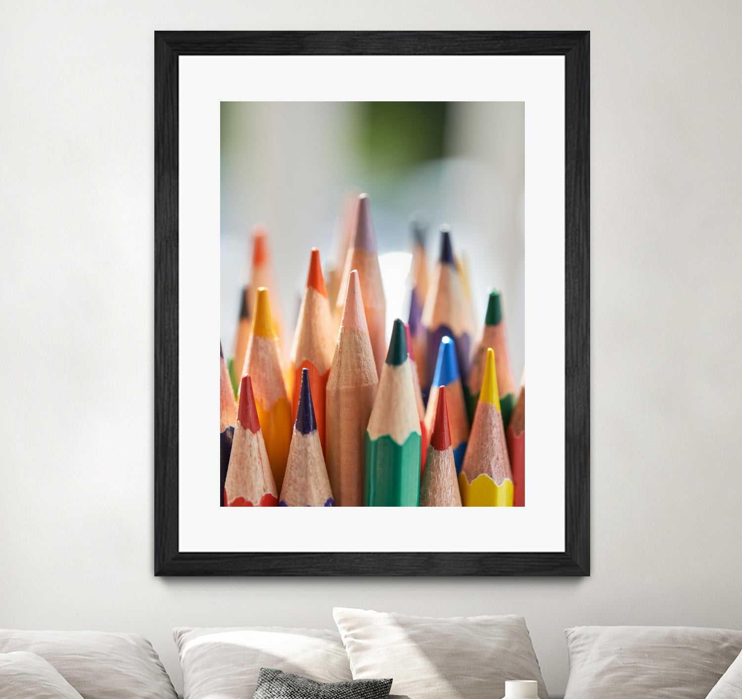 Close-up view of bunch of the colored pencil by Studio OMG on GIANT ART - yellow photo illustration