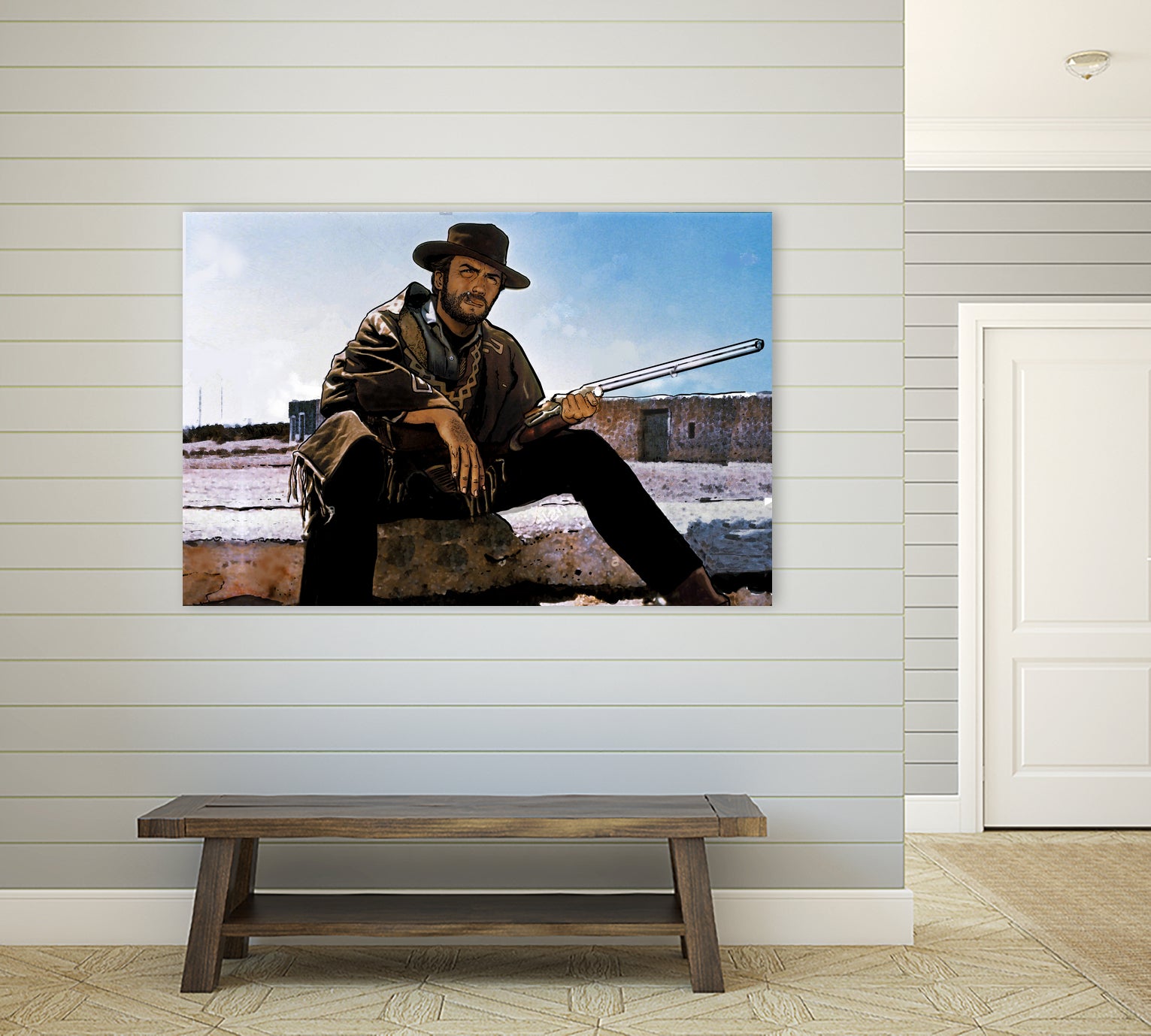 Clint Eastwood - The Man With No Name by Dan Avenell on GIANT ART - green character design