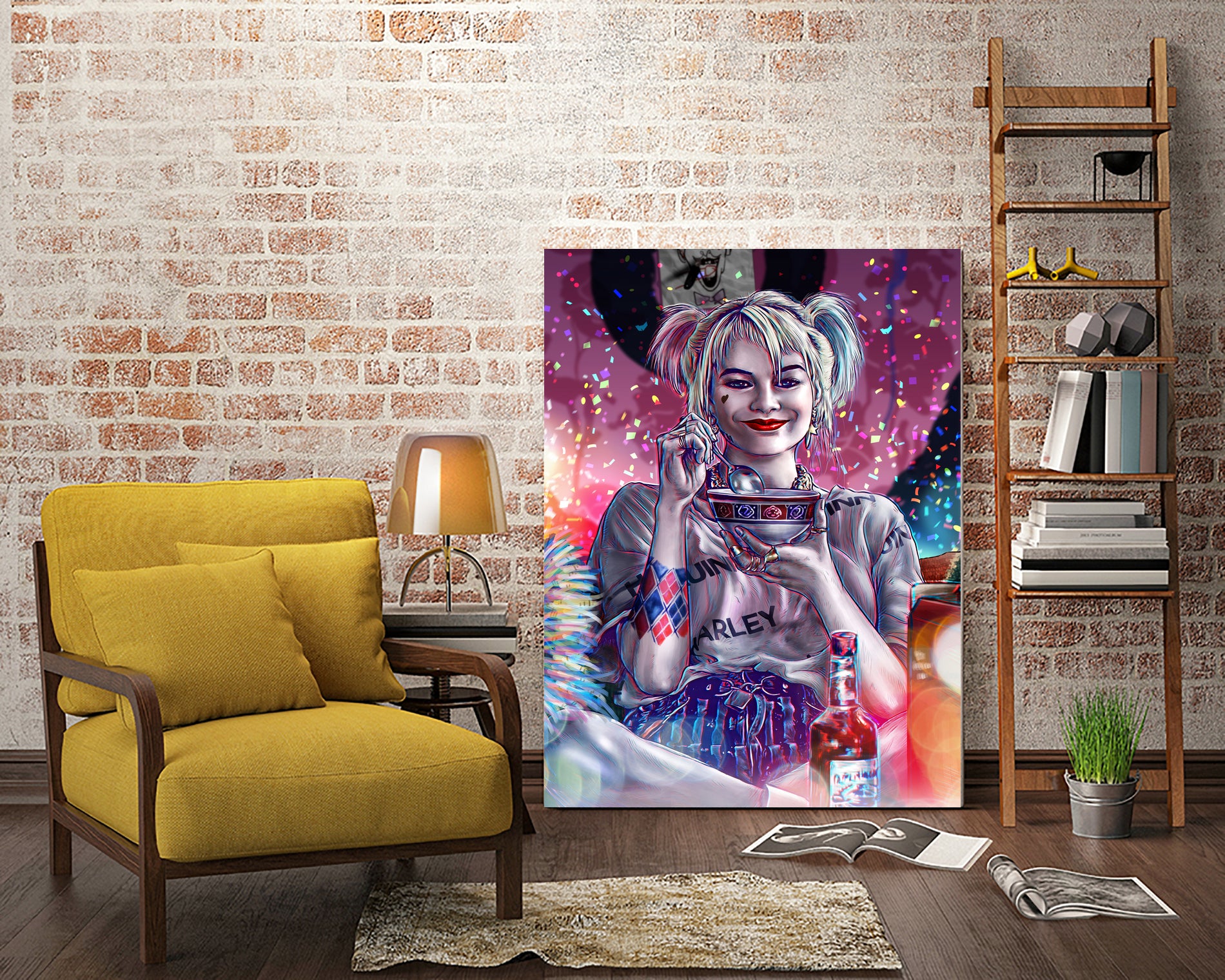 Chillin with Harley by Arcadia Wiryawan on GIANT ART - pink digital painting