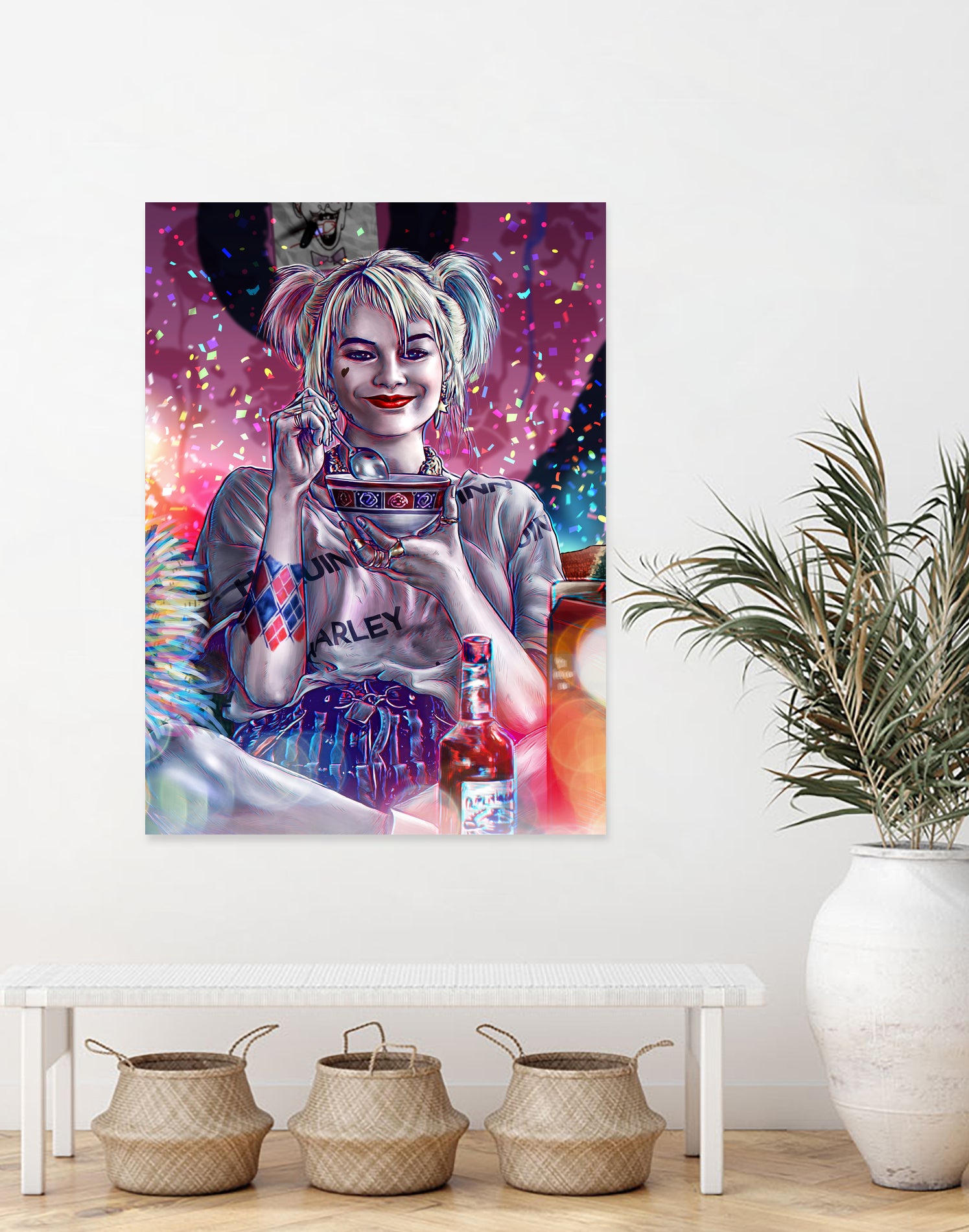Chillin with Harley by Arcadia Wiryawan on GIANT ART - pink digital painting