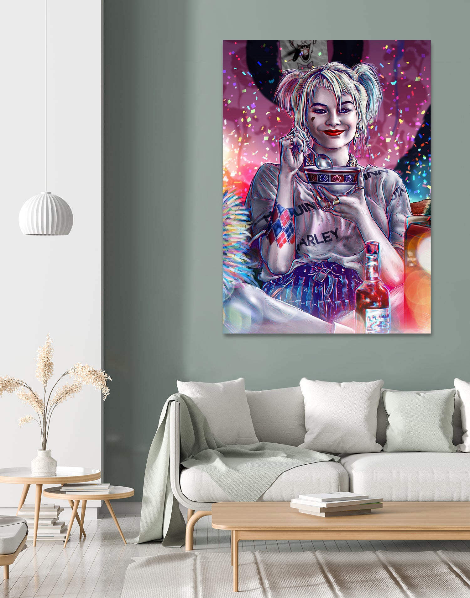 Chillin with Harley by Arcadia Wiryawan on GIANT ART - pink digital painting