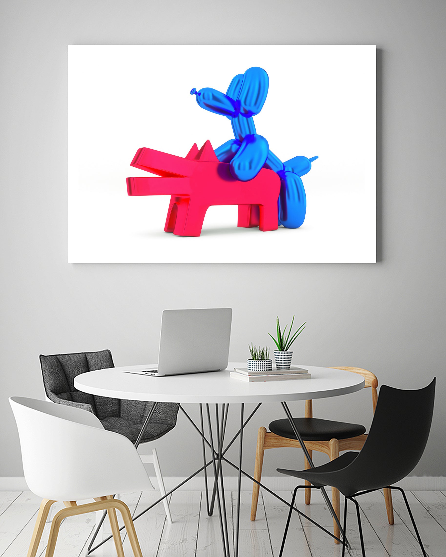 when balloon dog meets keith haring dog by Michael Benisty on GIANT ART - white digital drawing