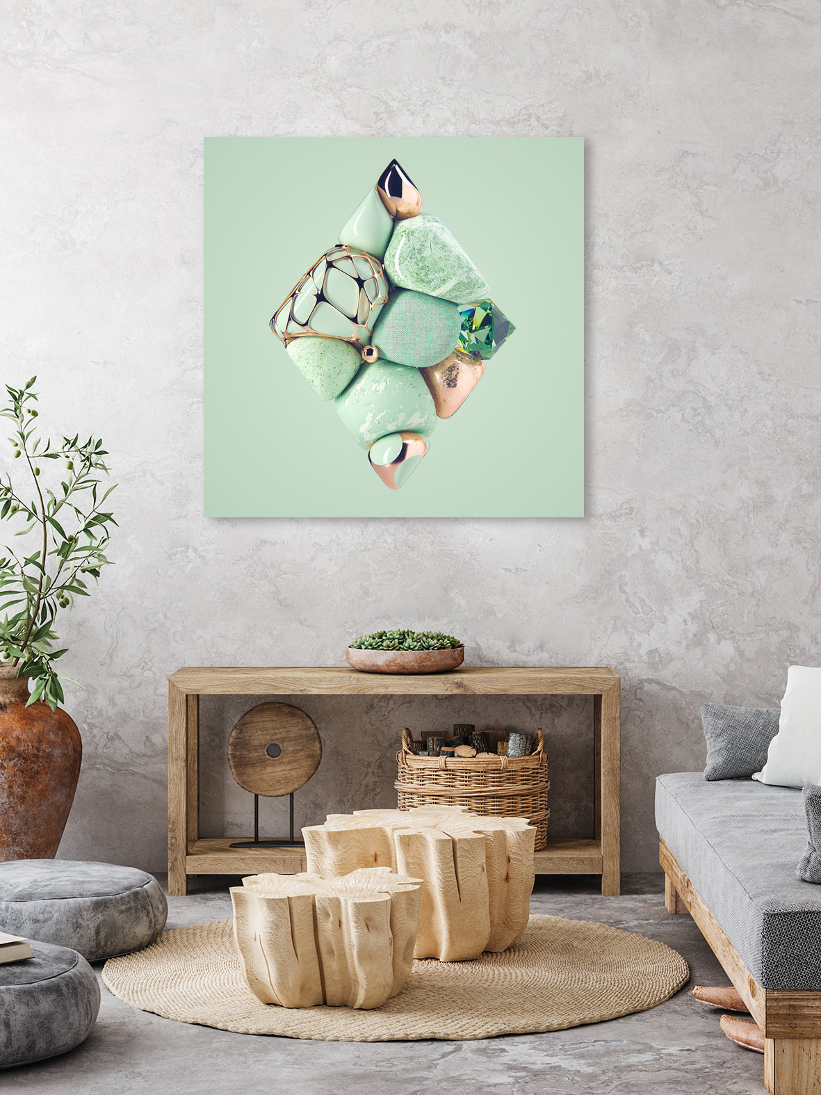 N°346 by Roman Bratschi on GIANT ART - green 3d art