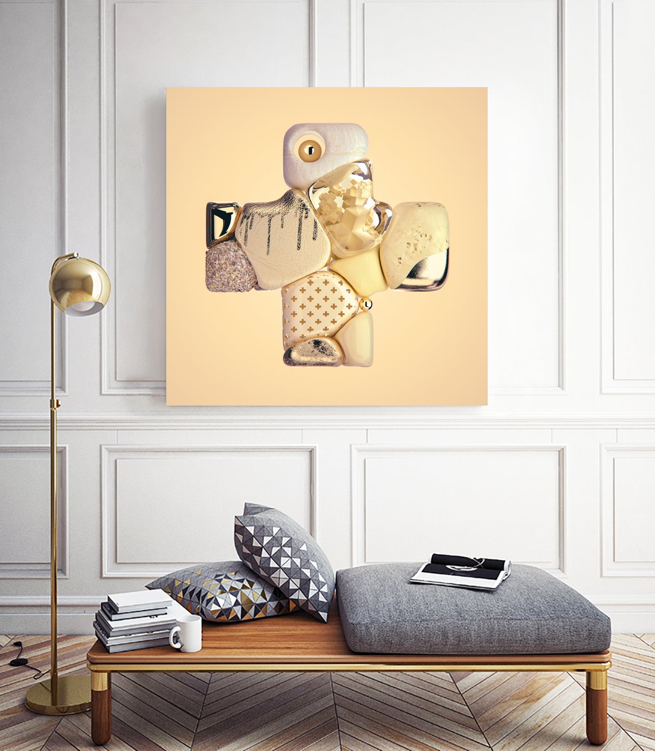 N°347 by Roman Bratschi on GIANT ART - yellow digital painting