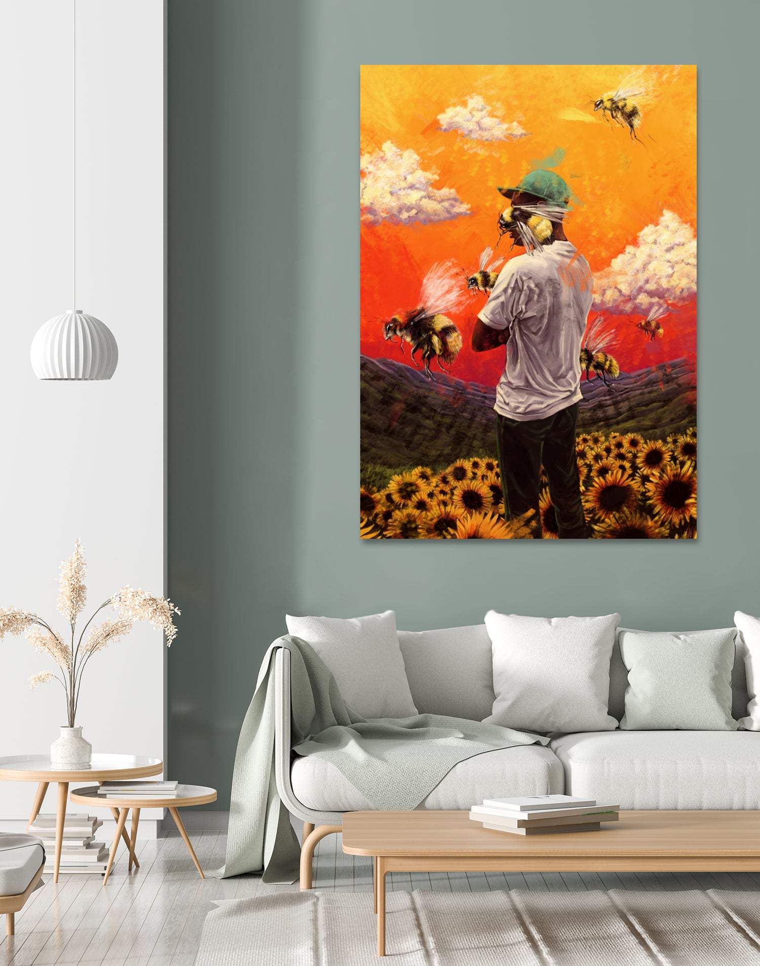 Tyler The Creator Flower Boy by Dmitry Belov on GIANT ART - orange digital painting