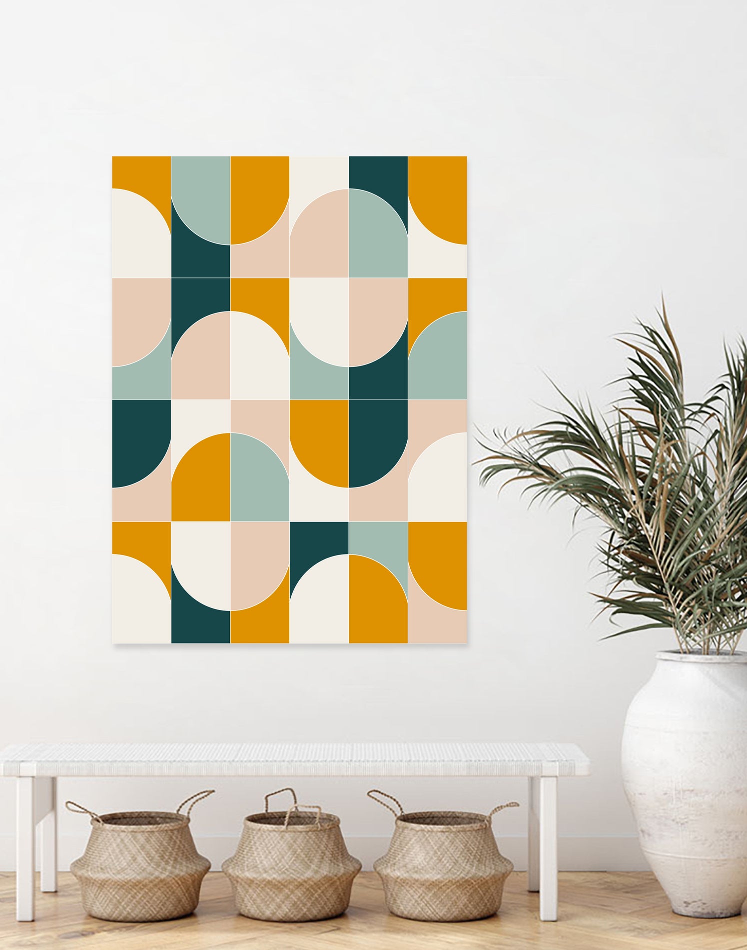 Bold Geo Tiles 01 by Daniela di Niro on GIANT ART - yellow vector illustration