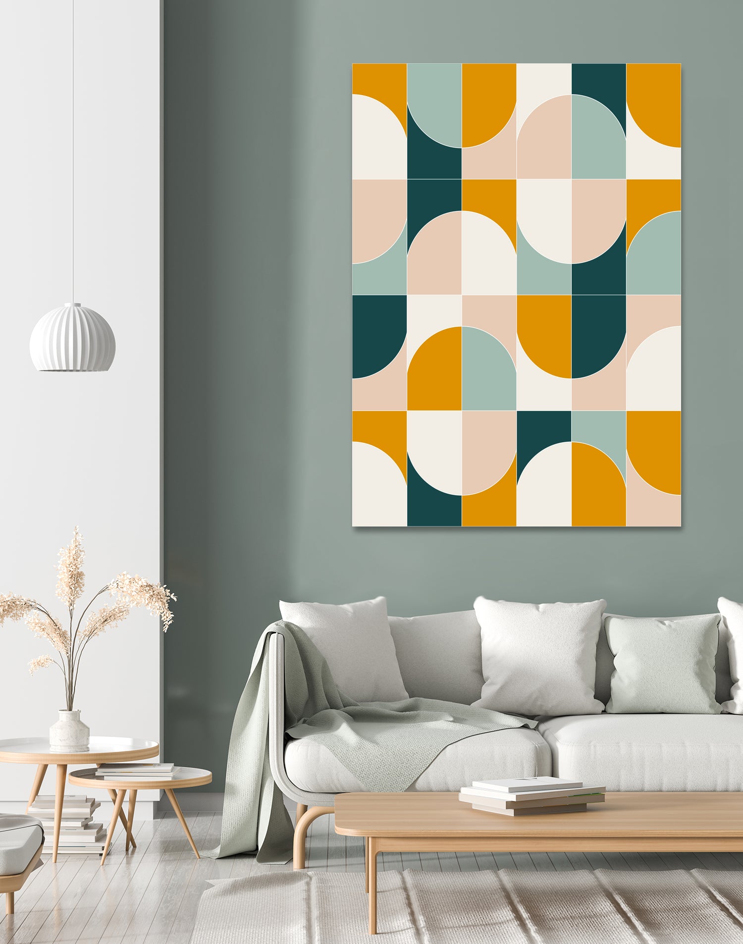 Bold Geo Tiles 01 by Daniela di Niro on GIANT ART - yellow vector illustration