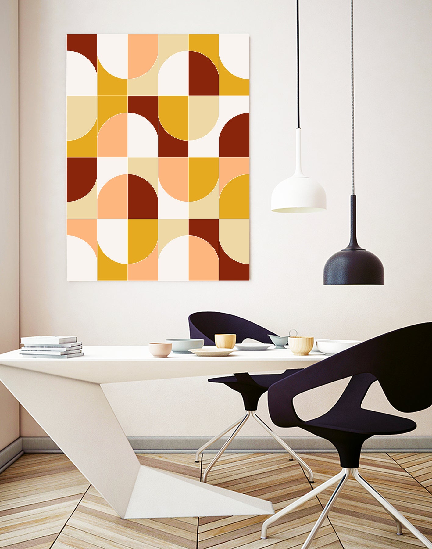 Bold Geo Tiles 03 by Daniela di Niro on GIANT ART - yellow vector illustration