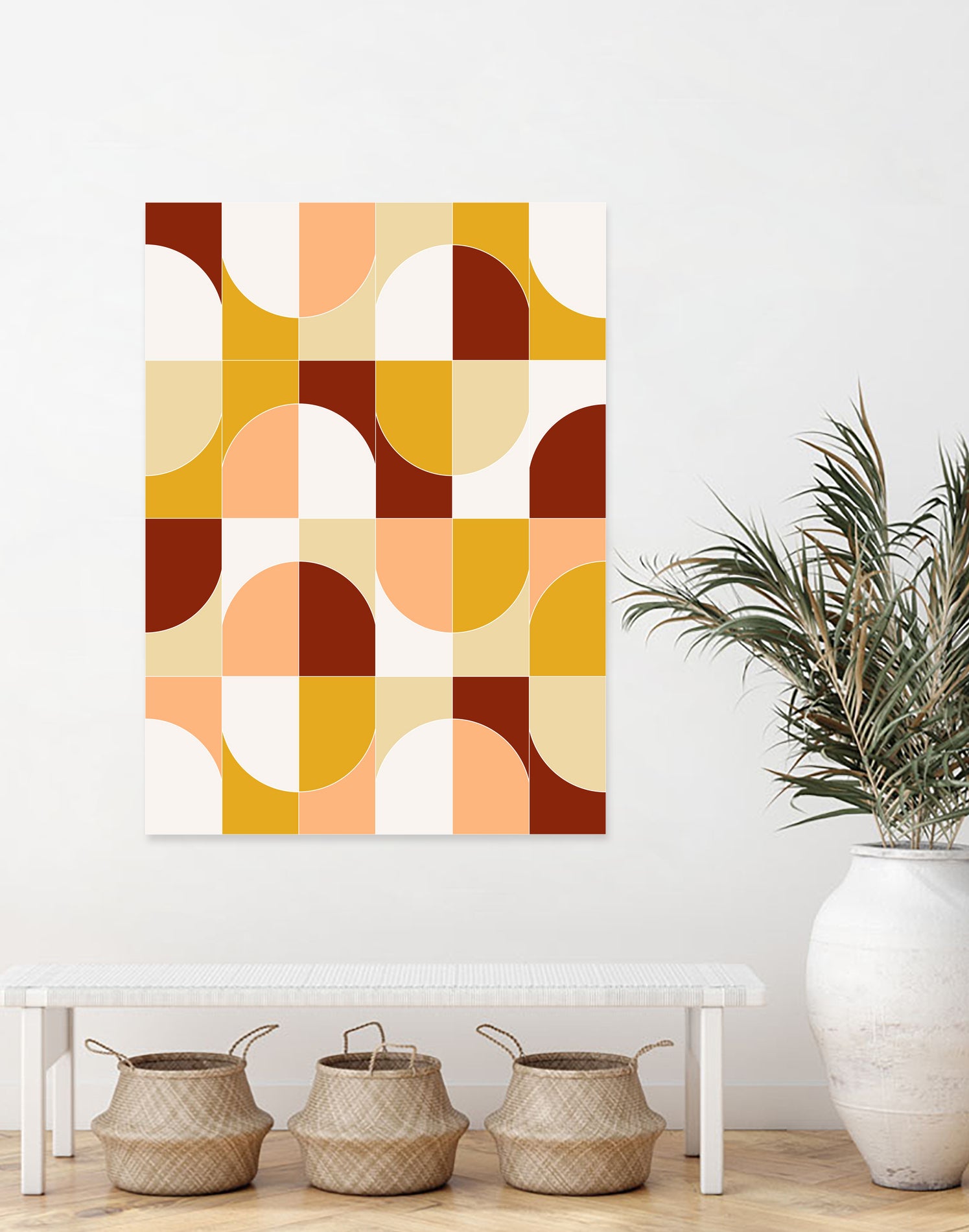 Bold Geo Tiles 03 by Daniela di Niro on GIANT ART - yellow vector illustration