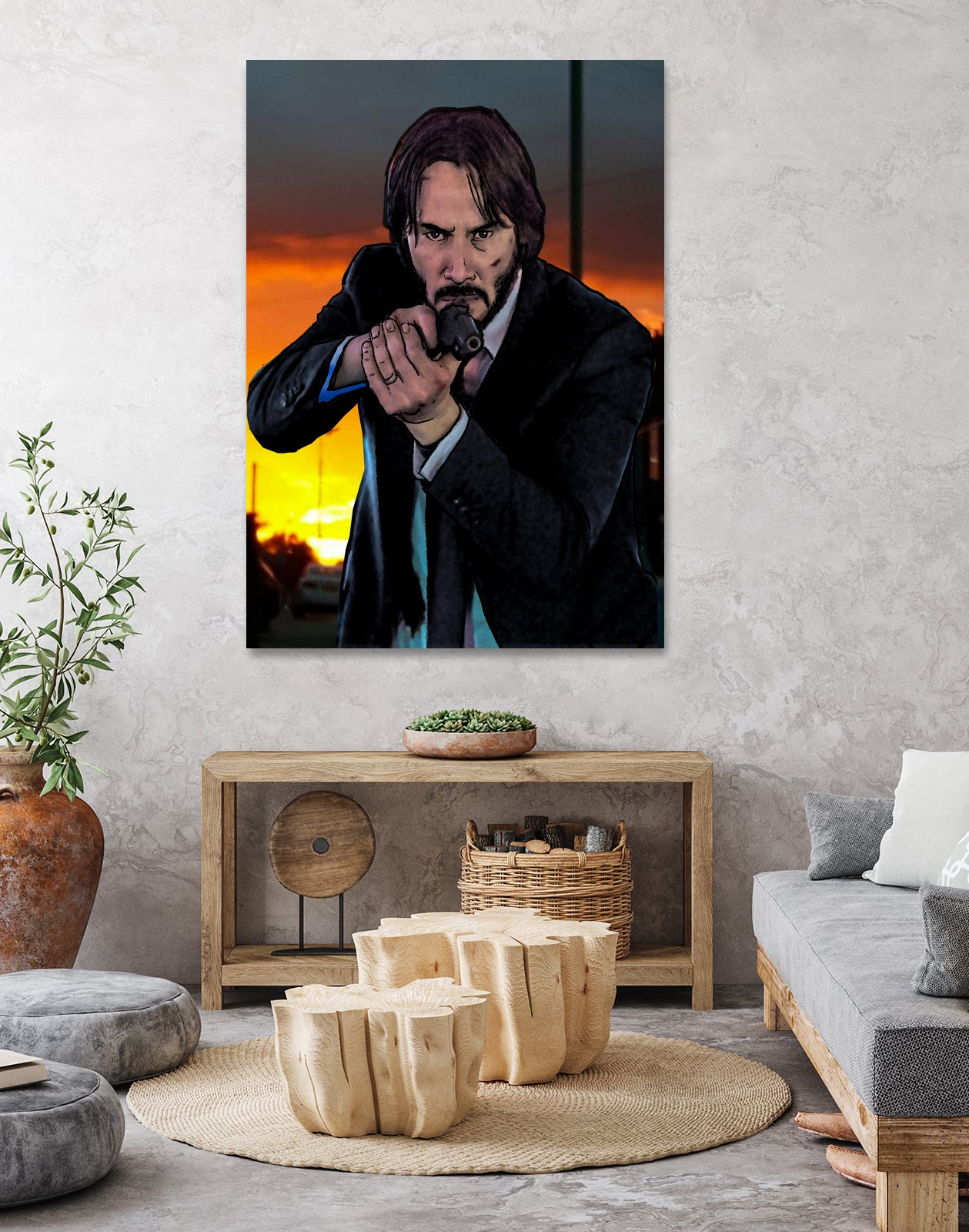 John Wick - Indestructible! by Dan Avenell on GIANT ART - black character design