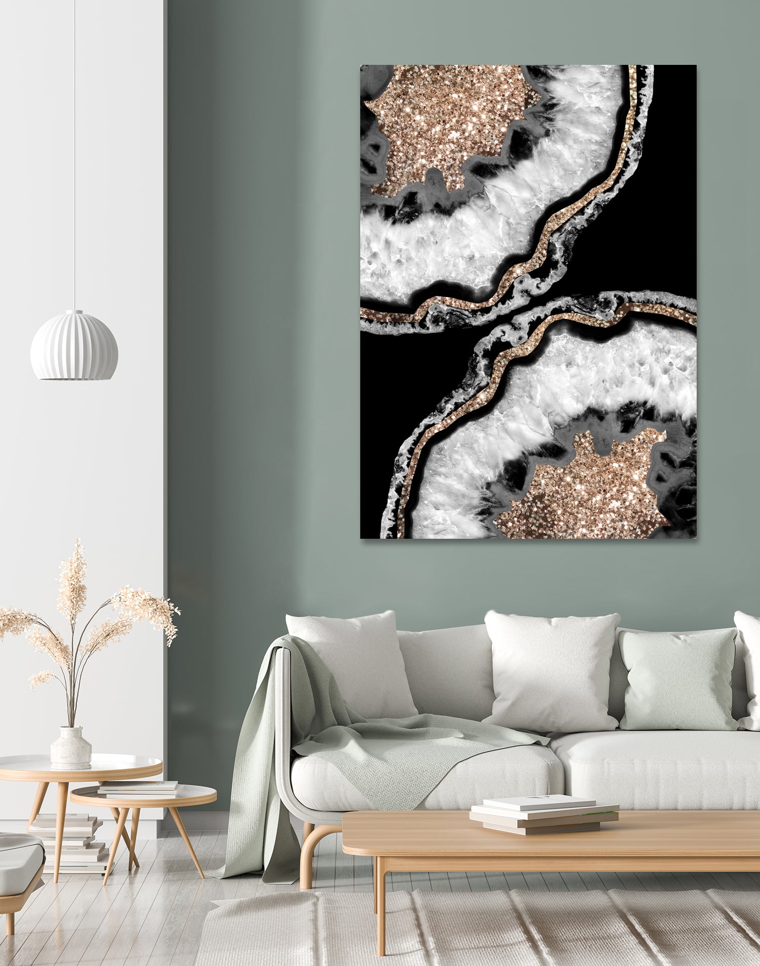 Yin Yang Agate Glitter Glam #8 #gem #decor #art by Anita & Bella Jantz on GIANT ART - black photo illustration