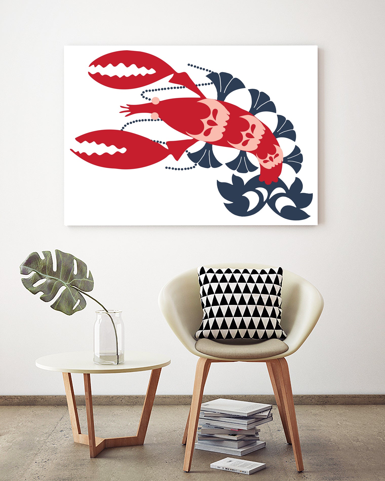 AMALFI LOBSTER CREAM by Thomas Fernez on GIANT ART - red digital drawing