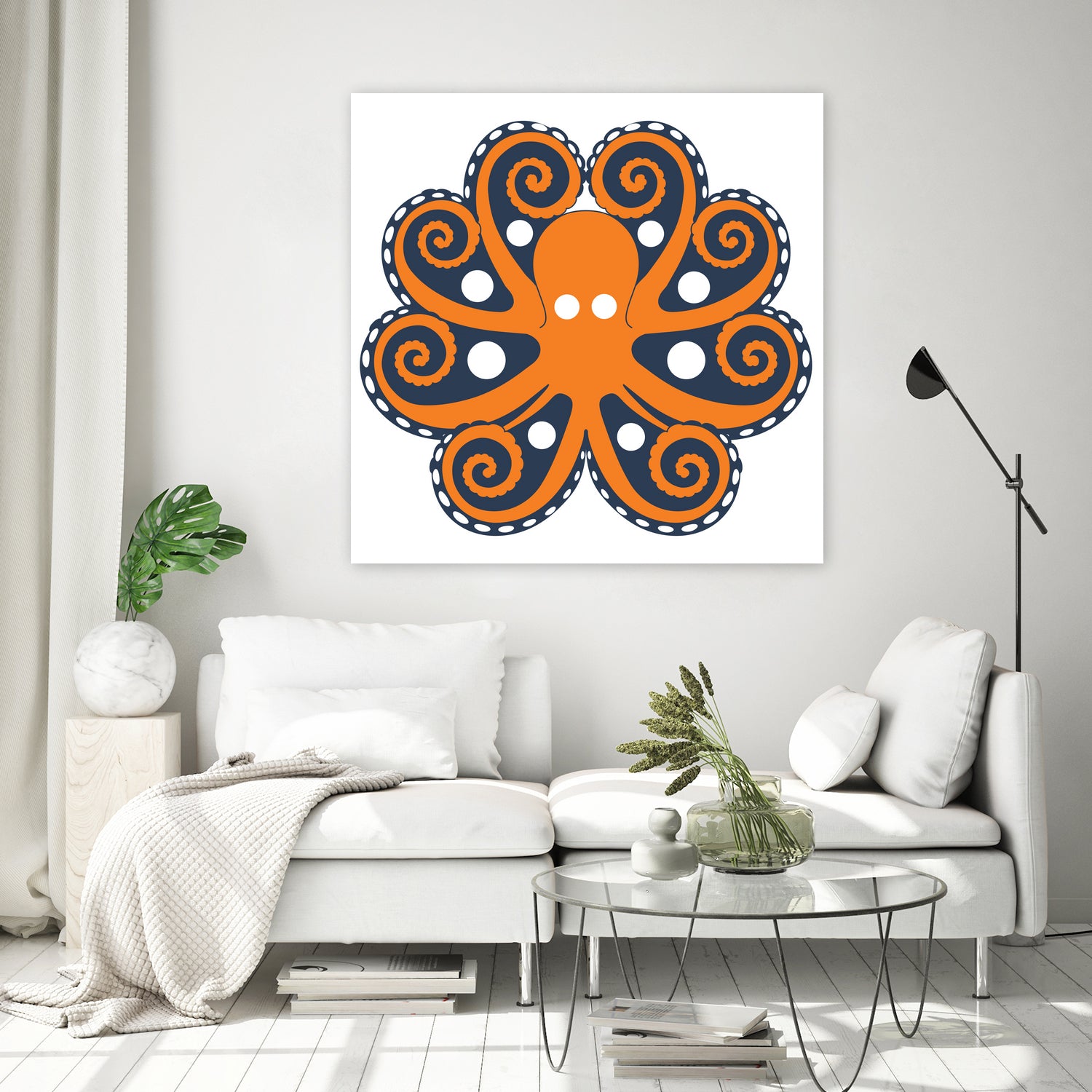 AMALFI OCTOPUS by Thomas Fernez on GIANT ART - orange digital drawing