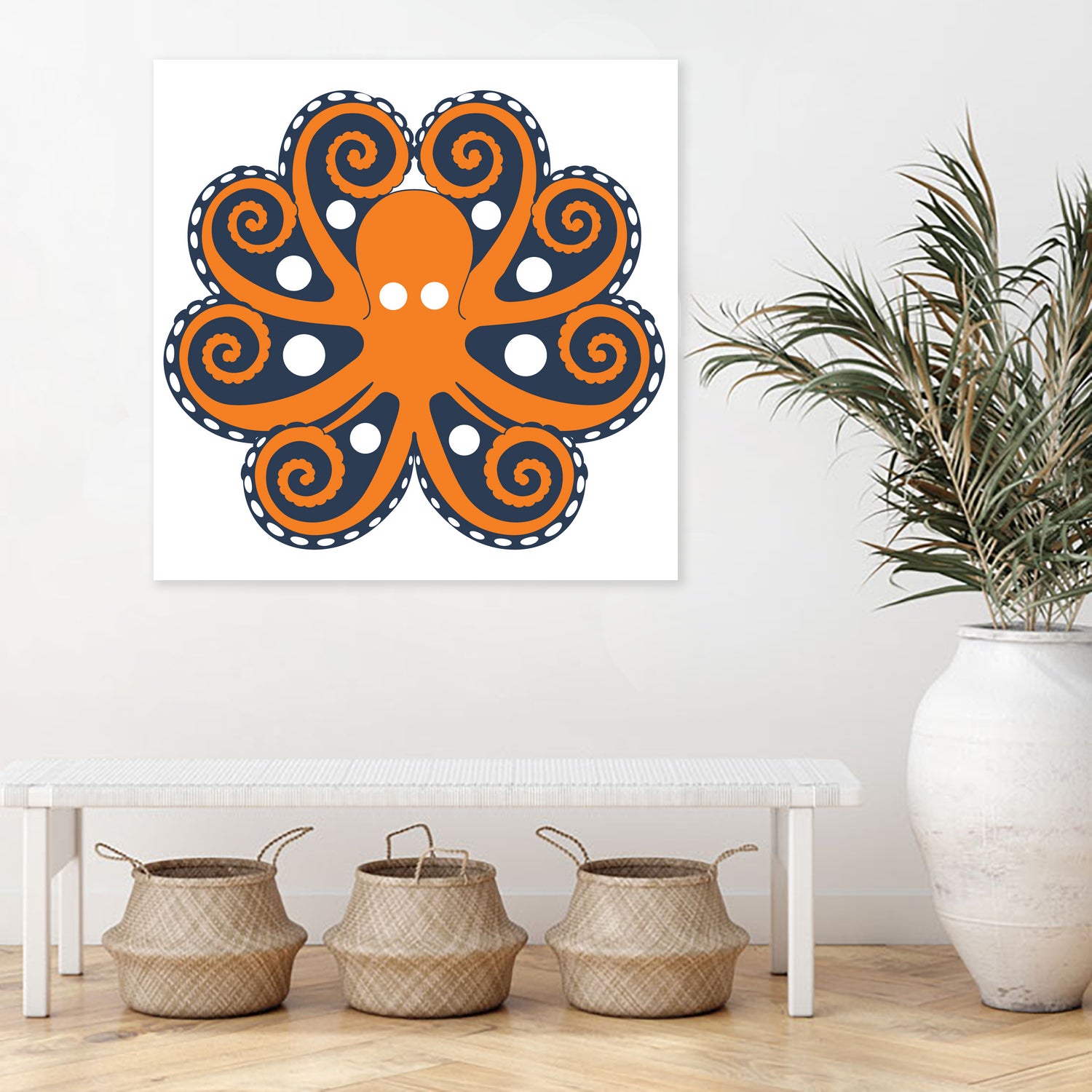 AMALFI OCTOPUS by Thomas Fernez on GIANT ART - orange digital drawing