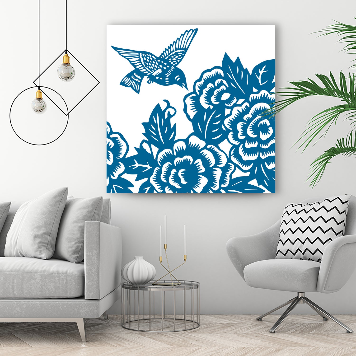 HUMMINGBIRD BLUE by Thomas Fernez on GIANT ART - blue digital drawing