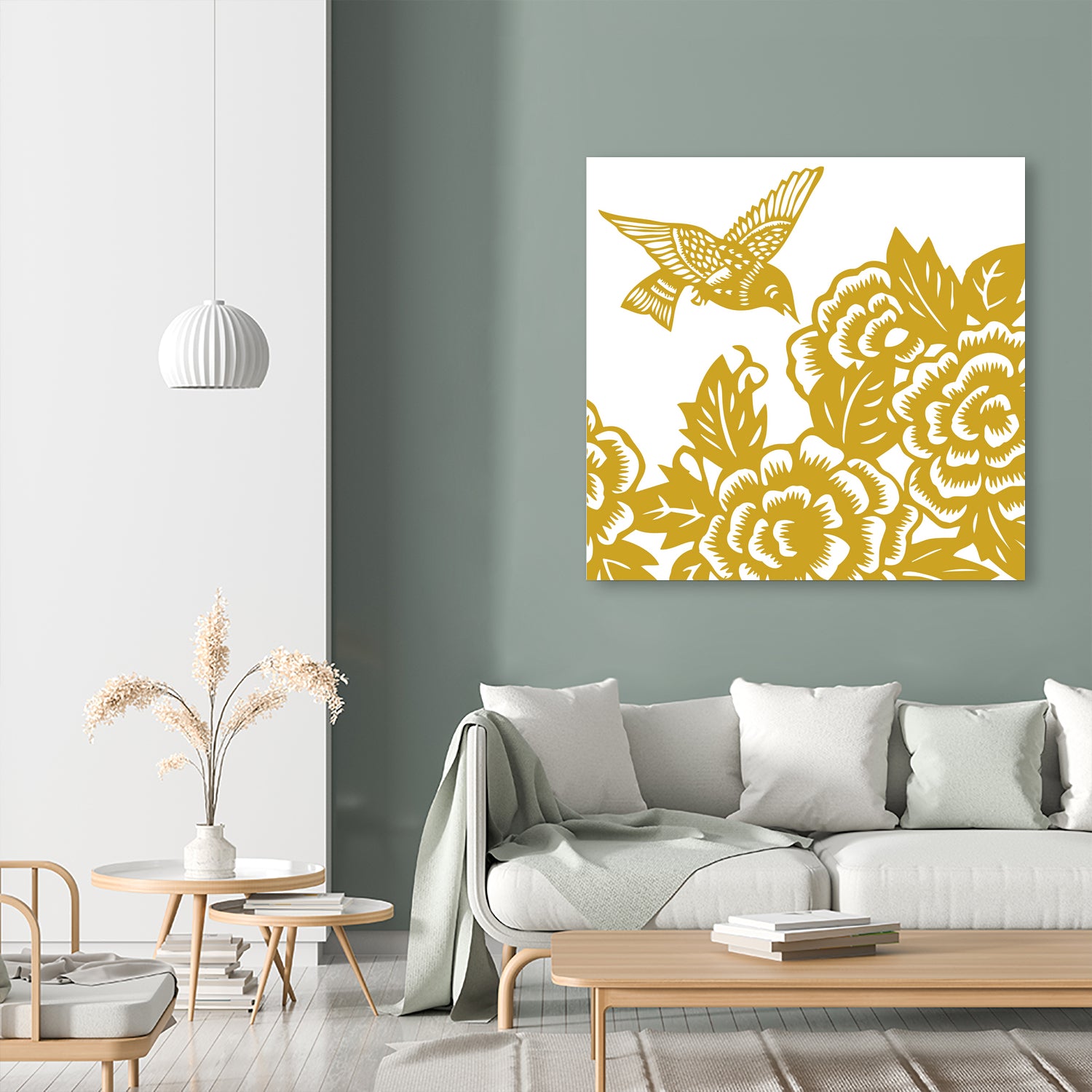 HUMMINGBIRD GOLD by Thomas Fernez on GIANT ART - yellow digital painting