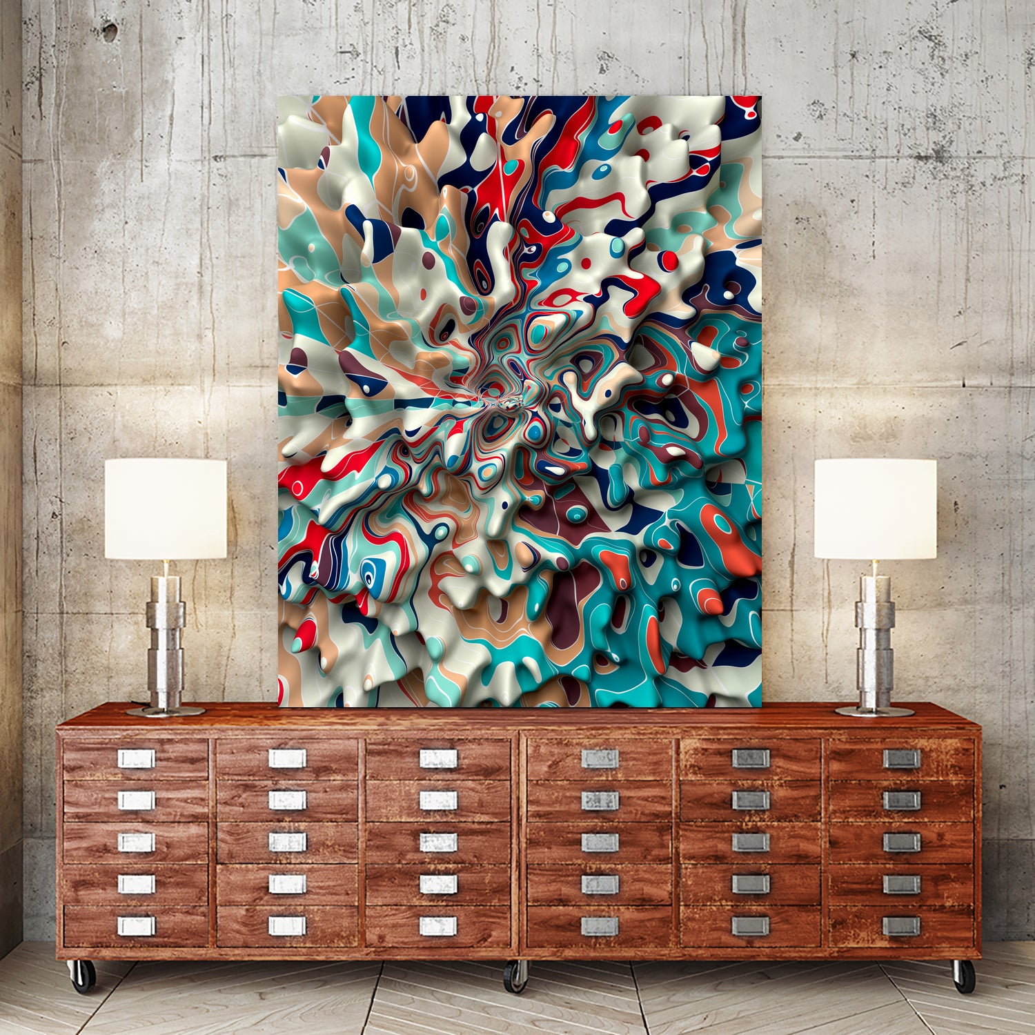 Weird-Surface by Danny Jardim on GIANT ART - blue digital painting