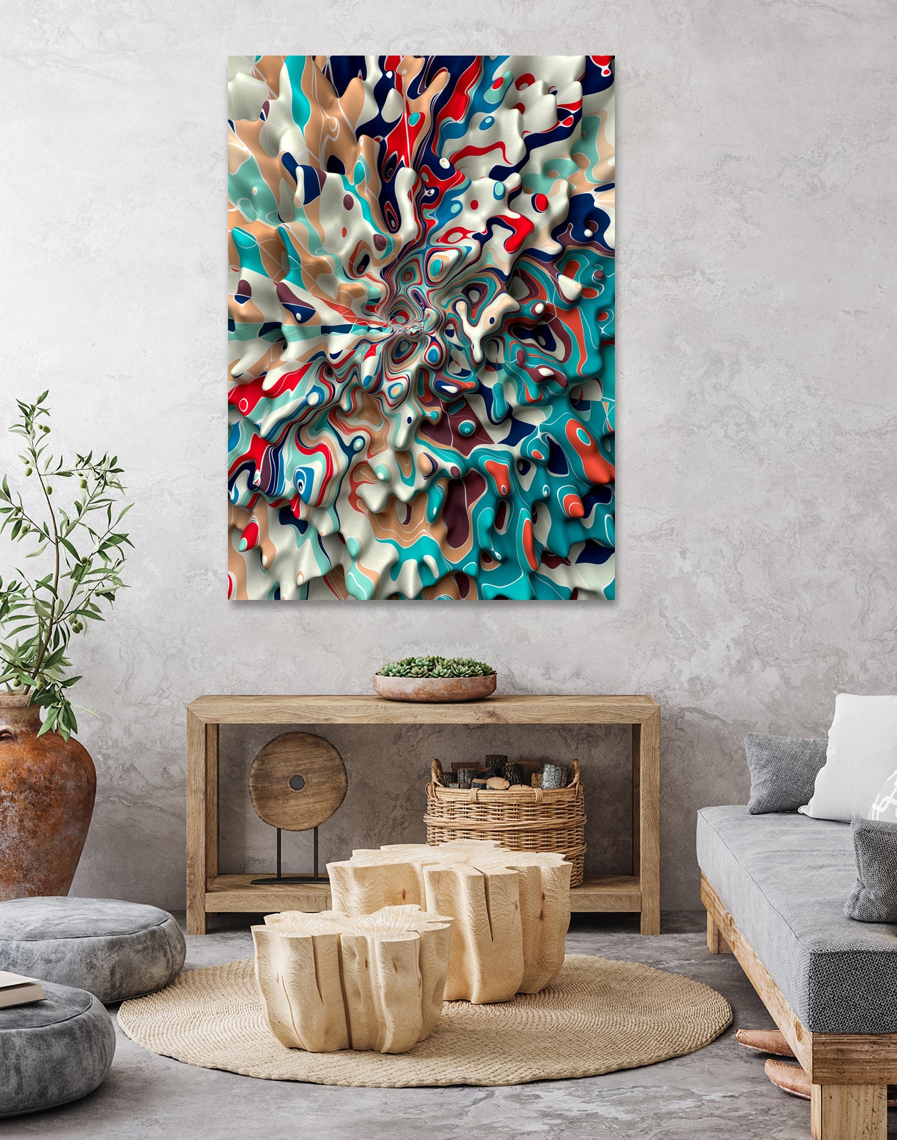 Weird-Surface by Danny Jardim on GIANT ART - blue digital painting