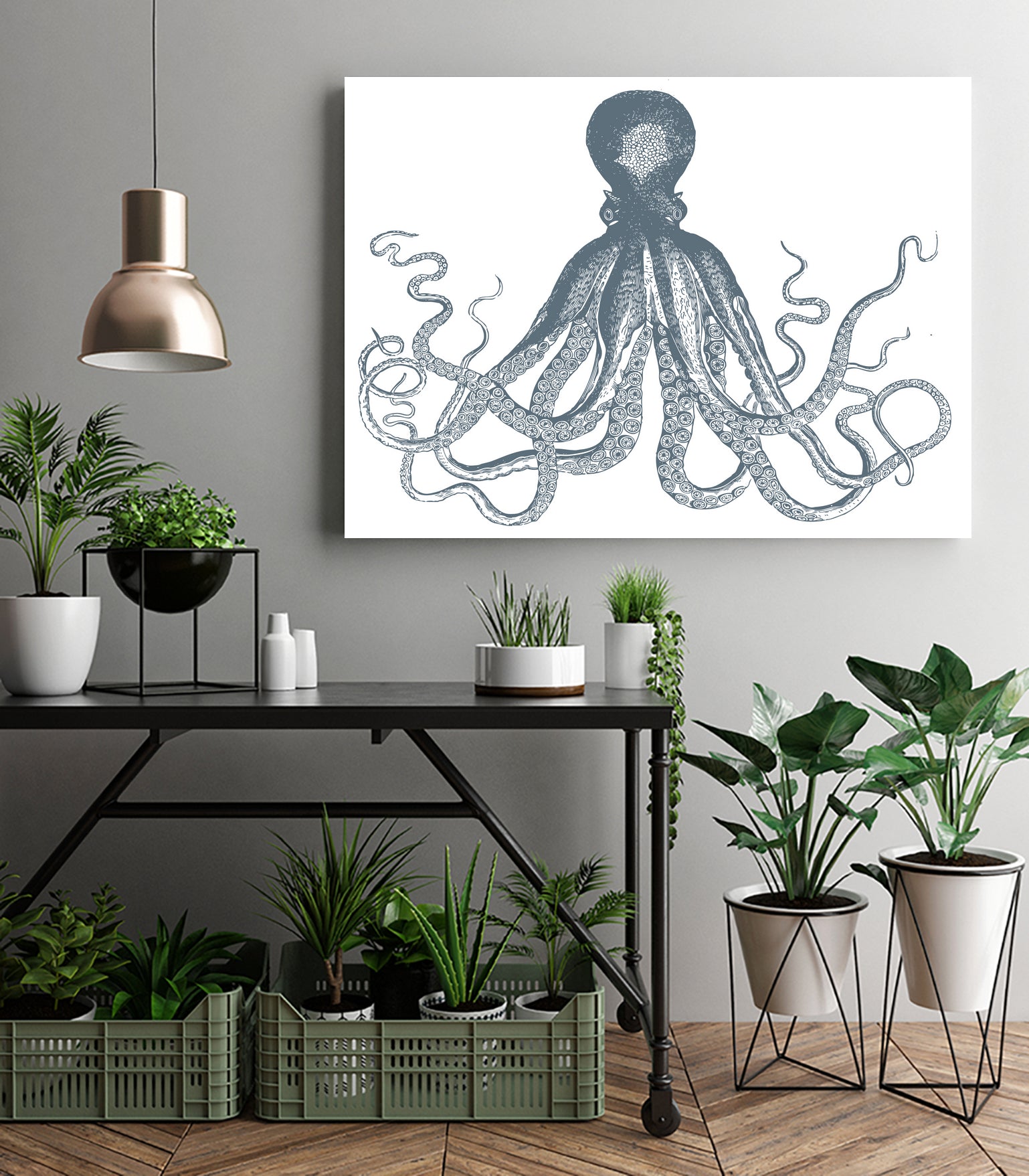 OCTOPUS GREY by Thomas Fernez on GIANT ART - gray digital drawing