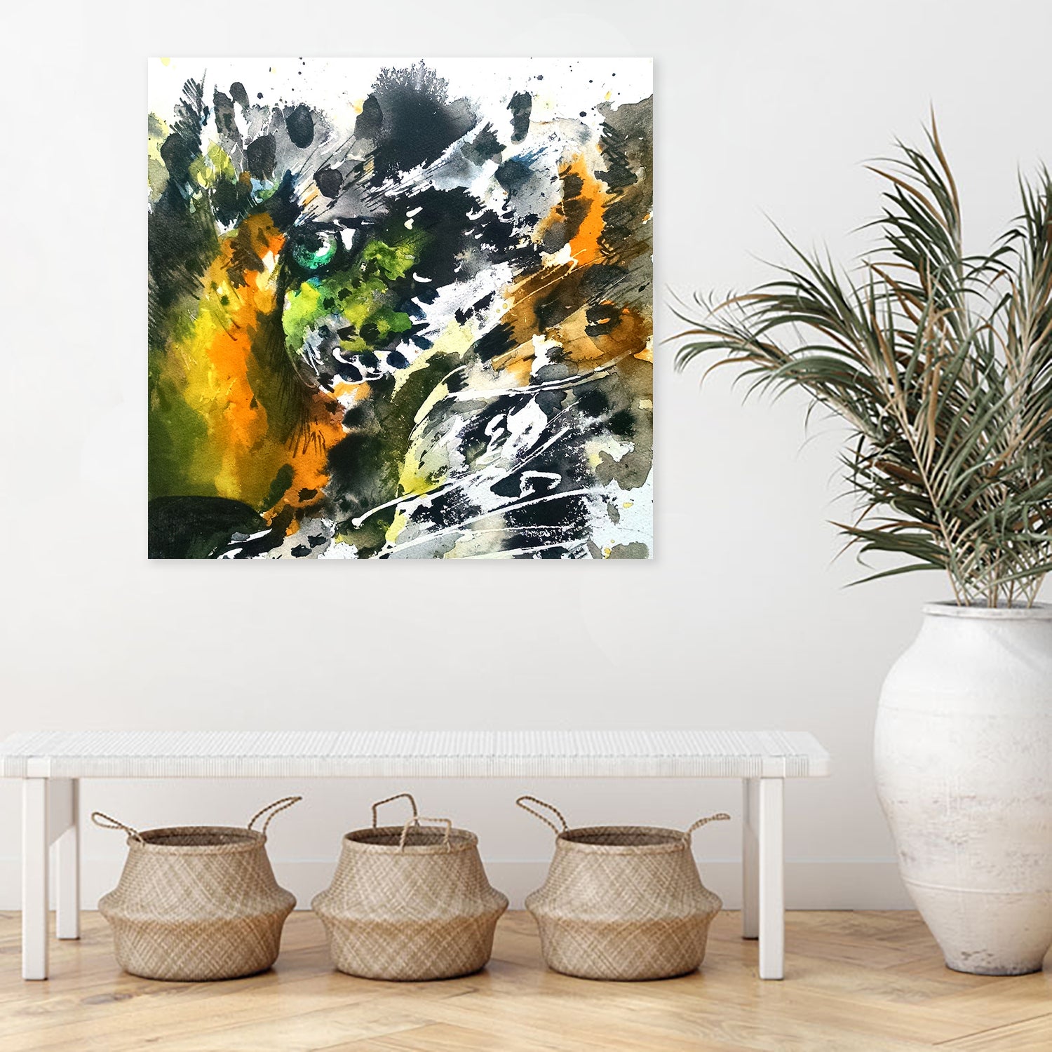 The Eye of the Leopard by Emma Kaufmann on GIANT ART - yellow mixed media