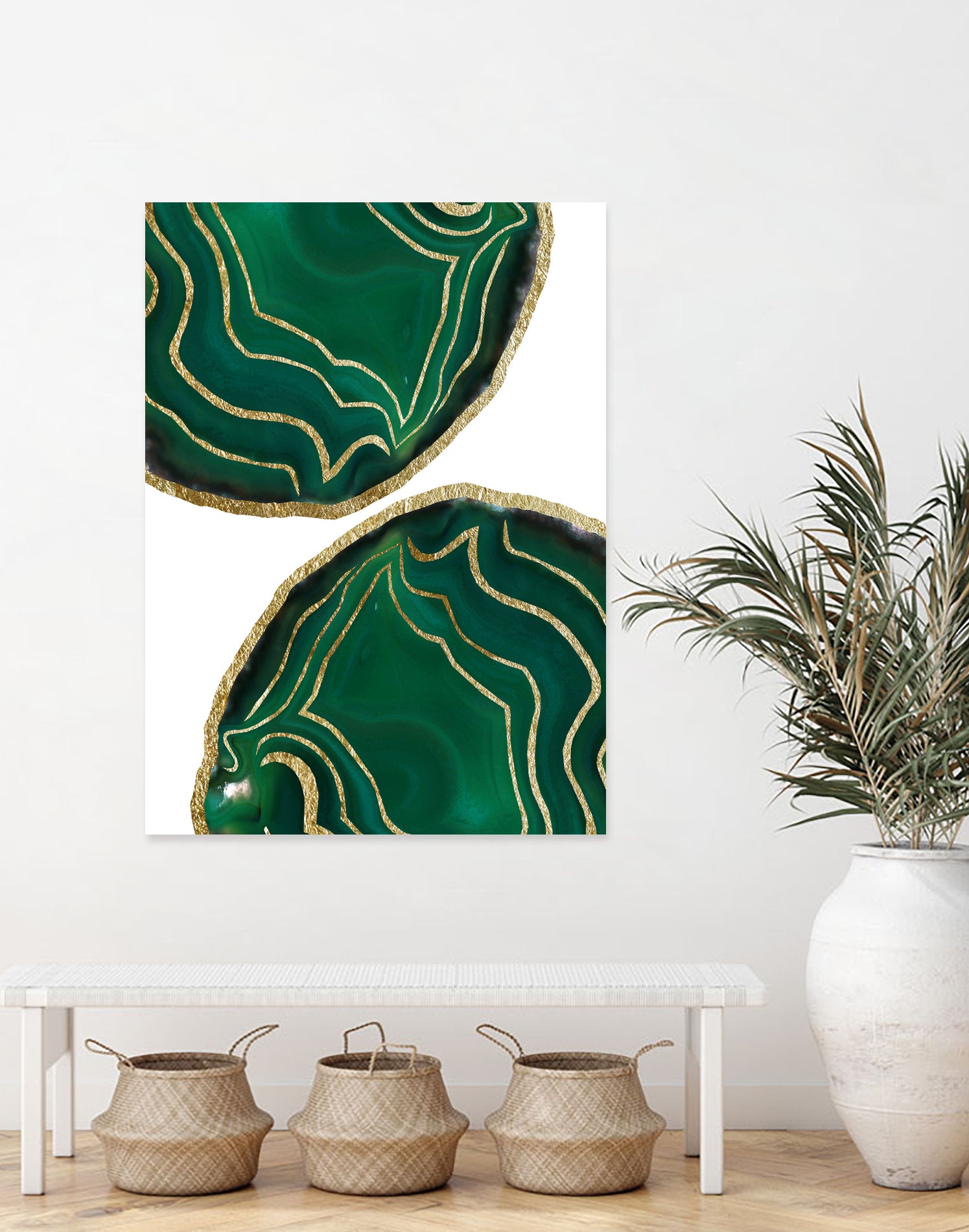 Emerald Agate Gold Glam #1 #gem #decor #art by Anita & Bella Jantz on GIANT ART - green photo illustration