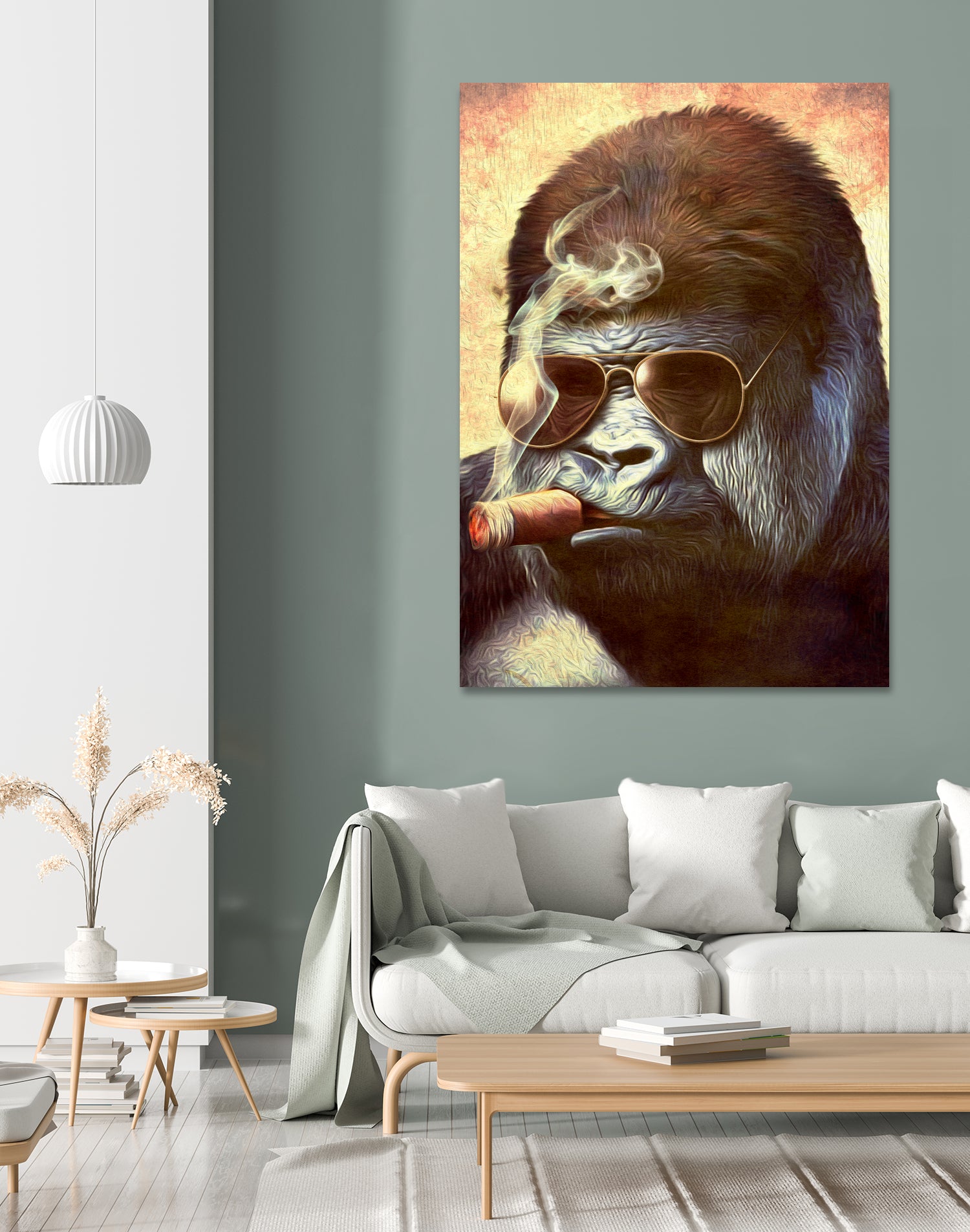 Gorilla In The Mist by Andrew Treherne on GIANT ART - brown digital painting