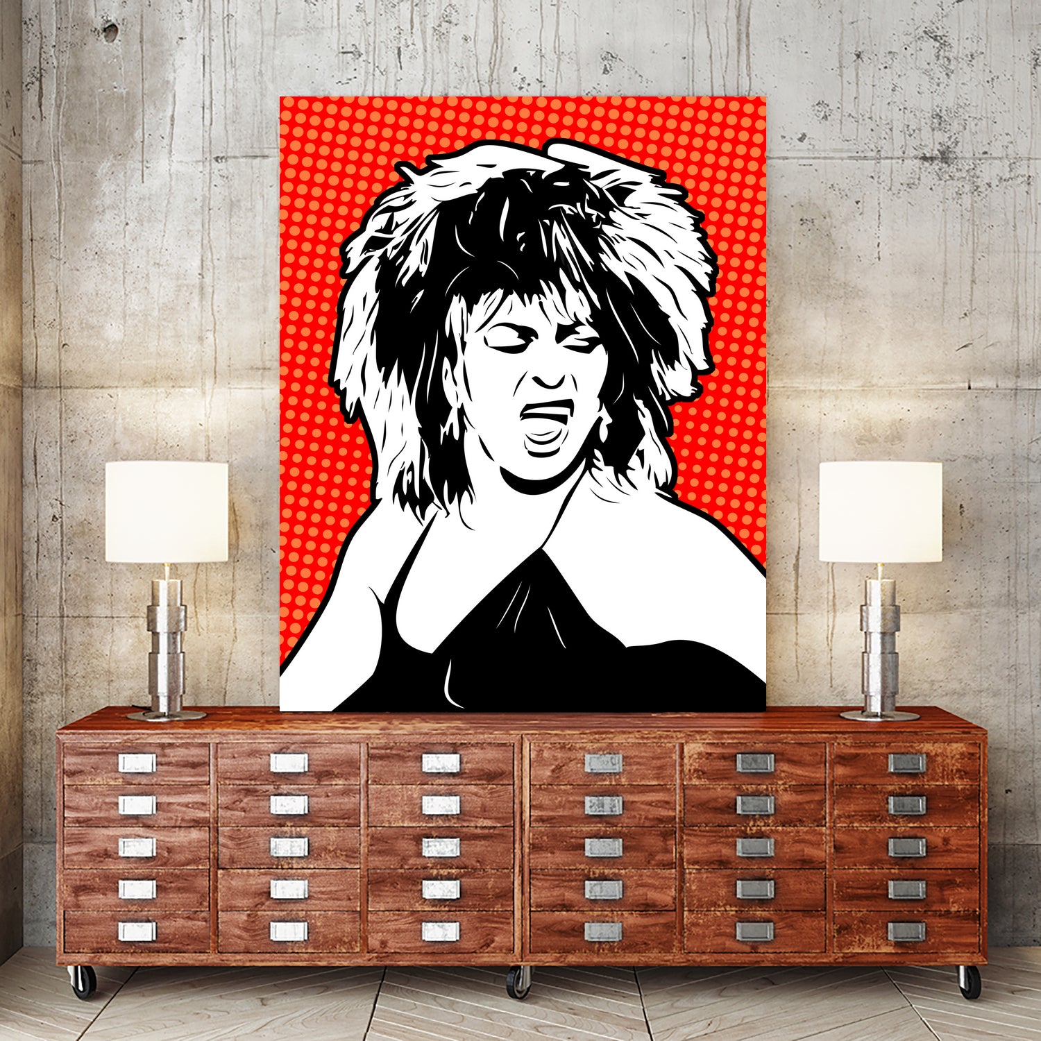 Tina Turner | Pop Art by William Cuccio on GIANT ART - red digital painting