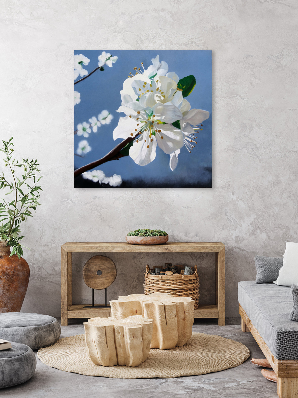 Spring Blossoms by Matthew Holden Bates on GIANT ART - white mixed media