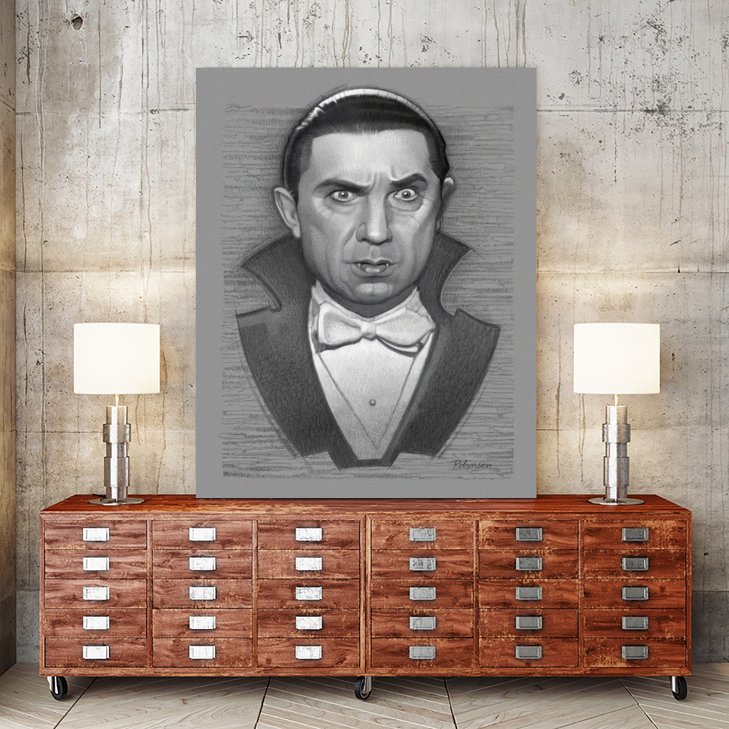 Bela Lugosi - Dracula by Dave Robinson on GIANT ART - red digital drawing
