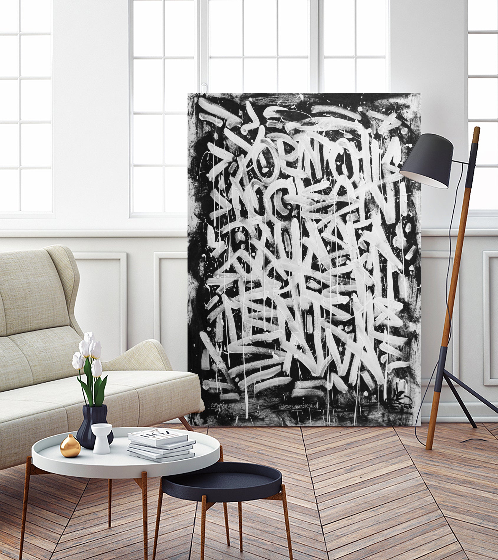 Pinto mis dias con calma by Nozvvu vvu on GIANT ART - black typography