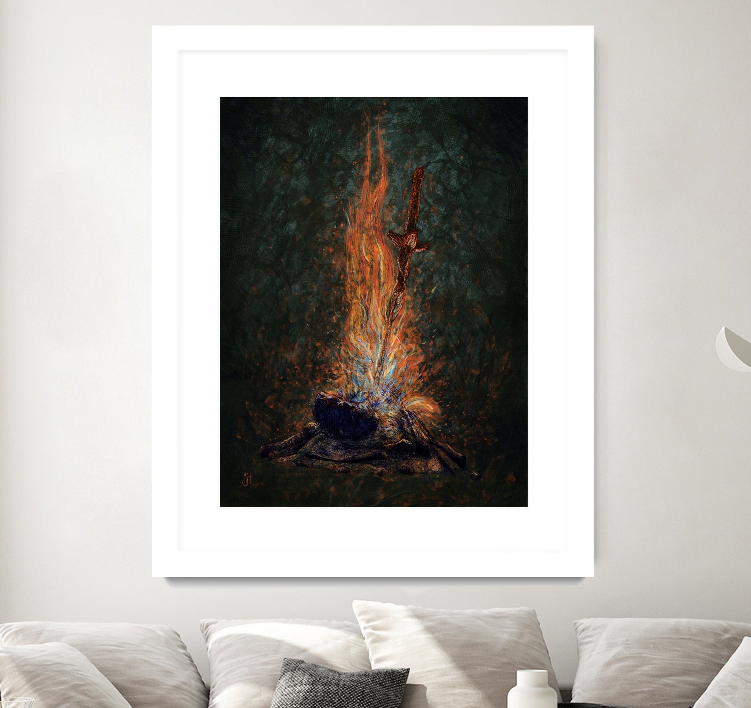 Bonfire of Souls by Matthew Trupia on GIANT ART - orange digital painting