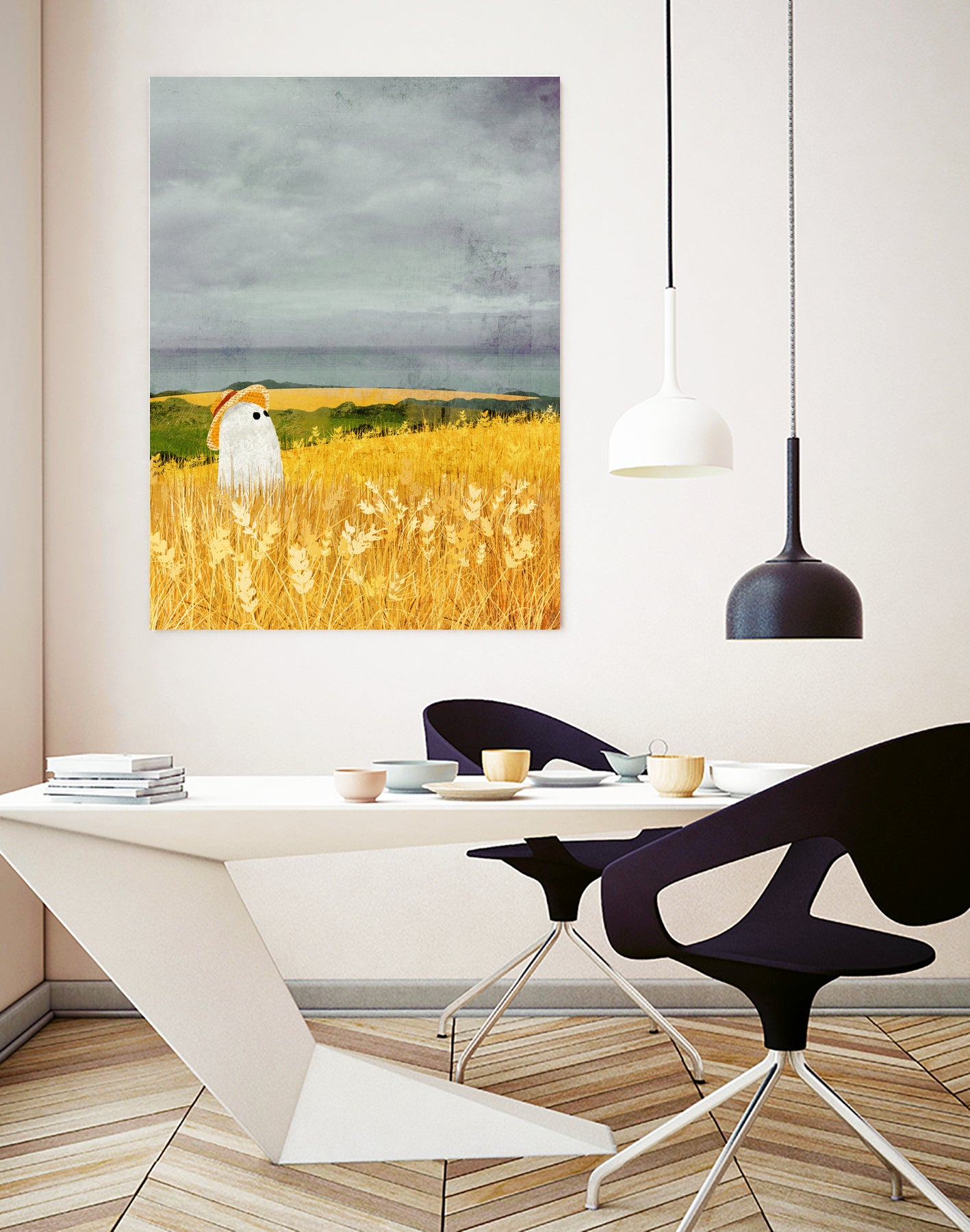walter wheat grey sky by Katherine Blower on GIANT ART - gray digital painting