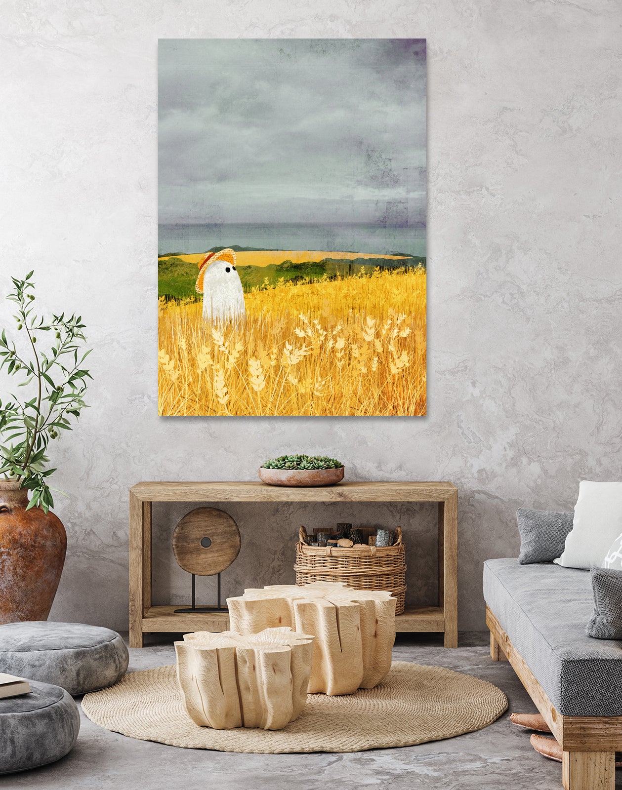 walter wheat grey sky by Katherine Blower on GIANT ART - gray digital painting