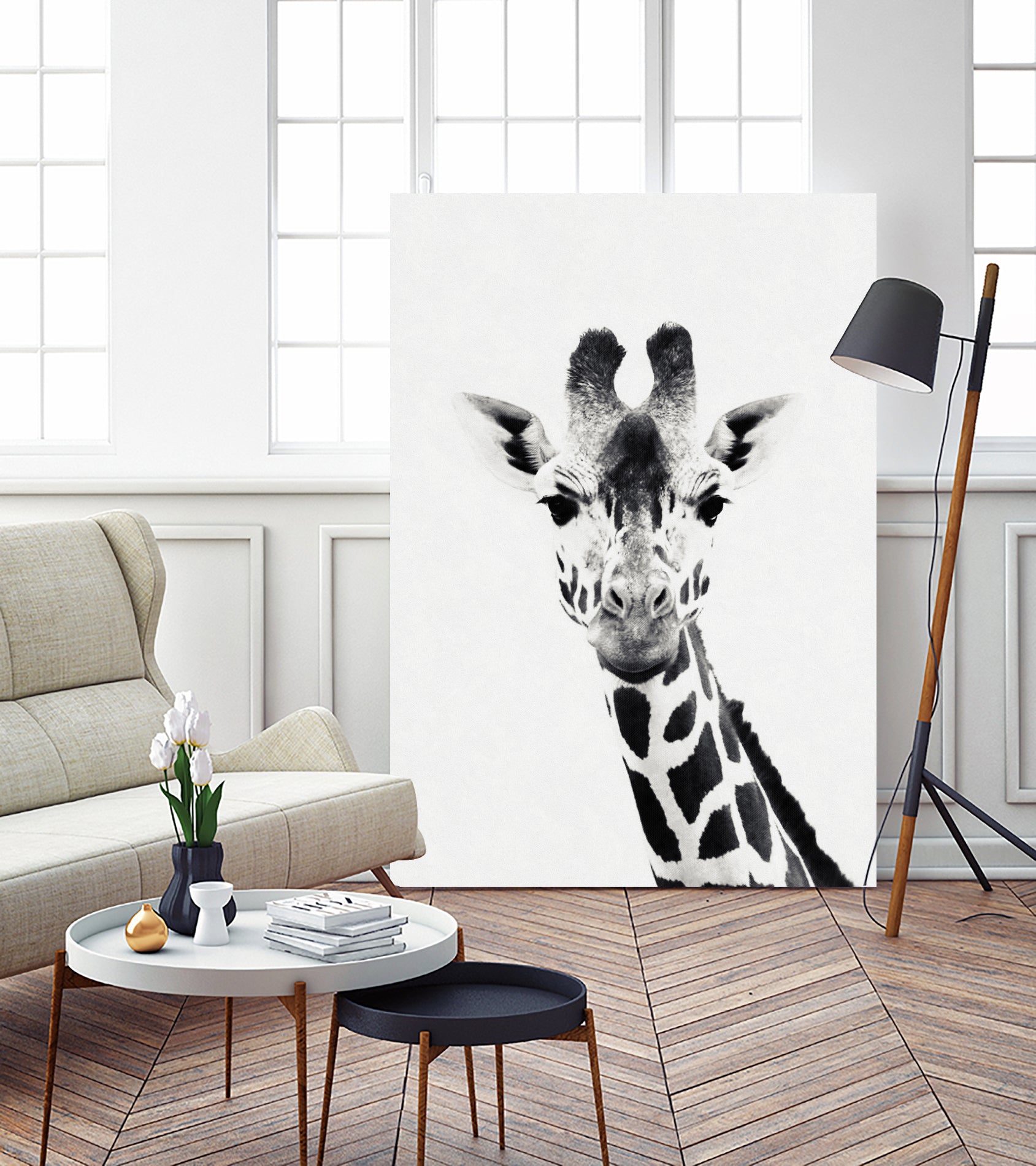Giraffe by Menelaos Trompoukis on GIANT ART - white digital painting