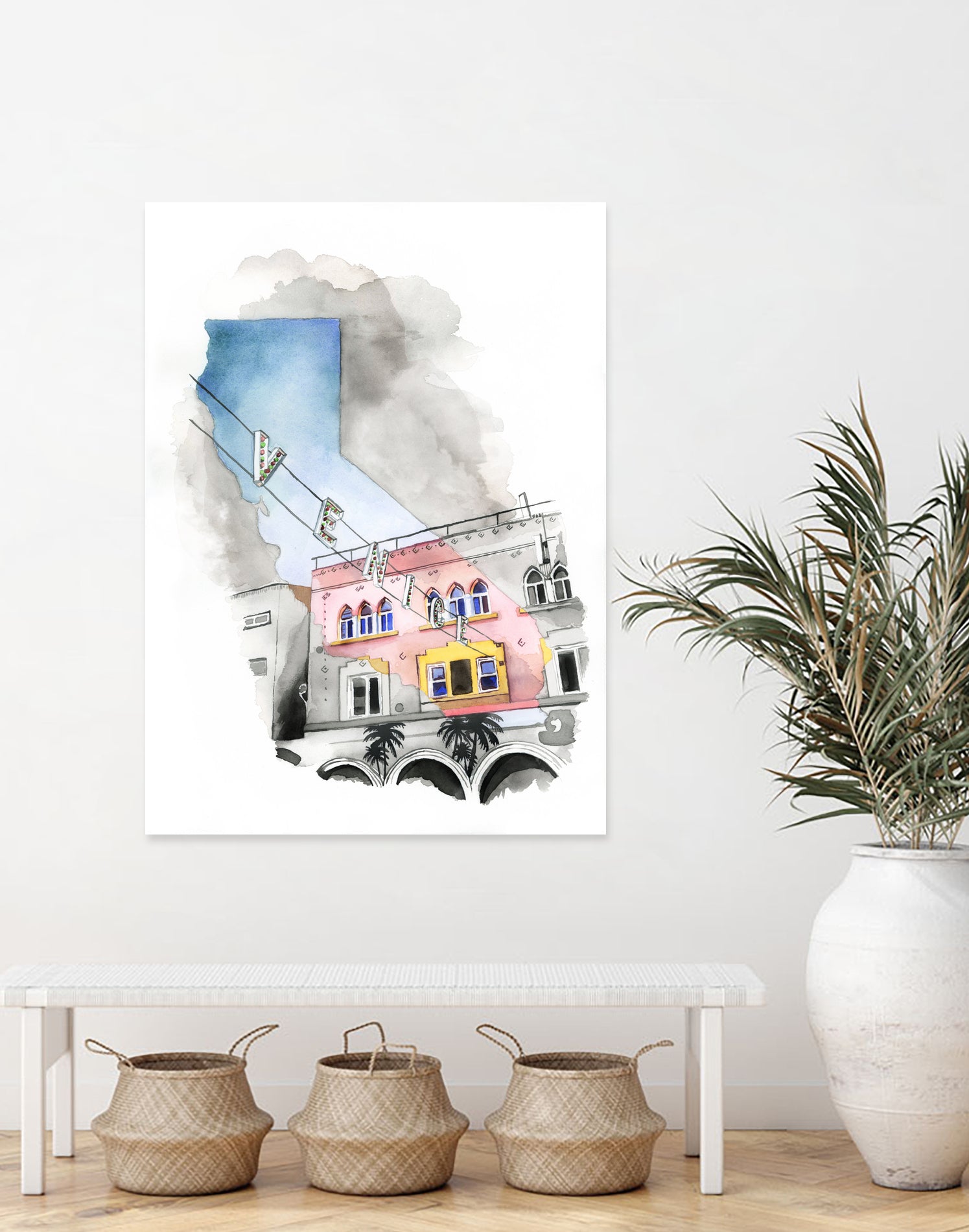 Venice, CA by Heather Perry on GIANT ART - gray mixed media