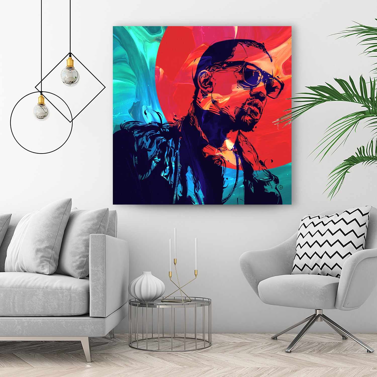 Kanye West by Nikita Abakumov on GIANT ART - red digital painting