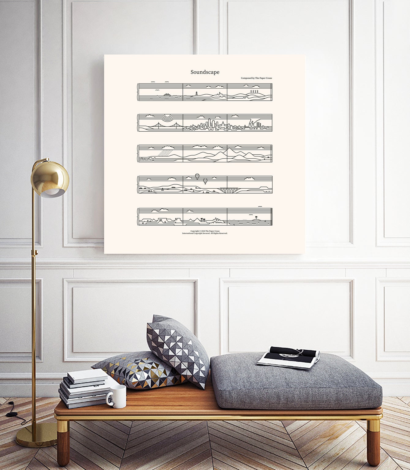 Soundscape by Rick Crane on GIANT ART - white vector illustration
