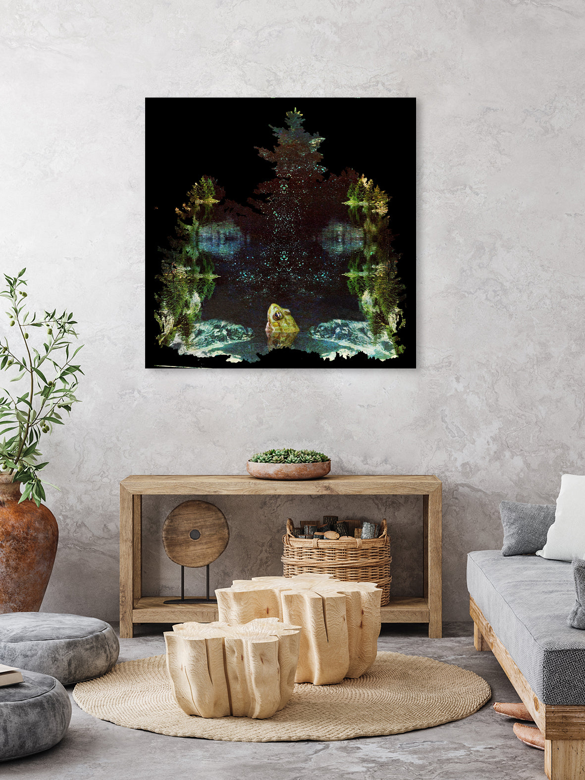 Black River by Linda Luttinger on GIANT ART - green digital painting