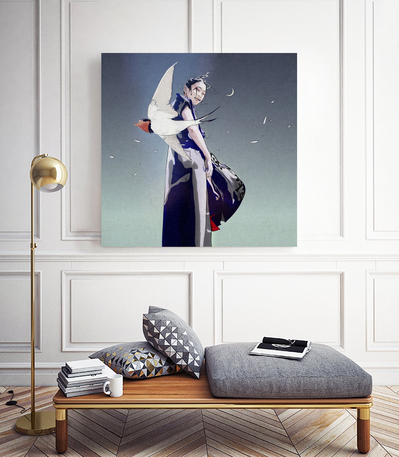 Swallow by Yuichi Suzuki on GIANT ART - gray digital drawing