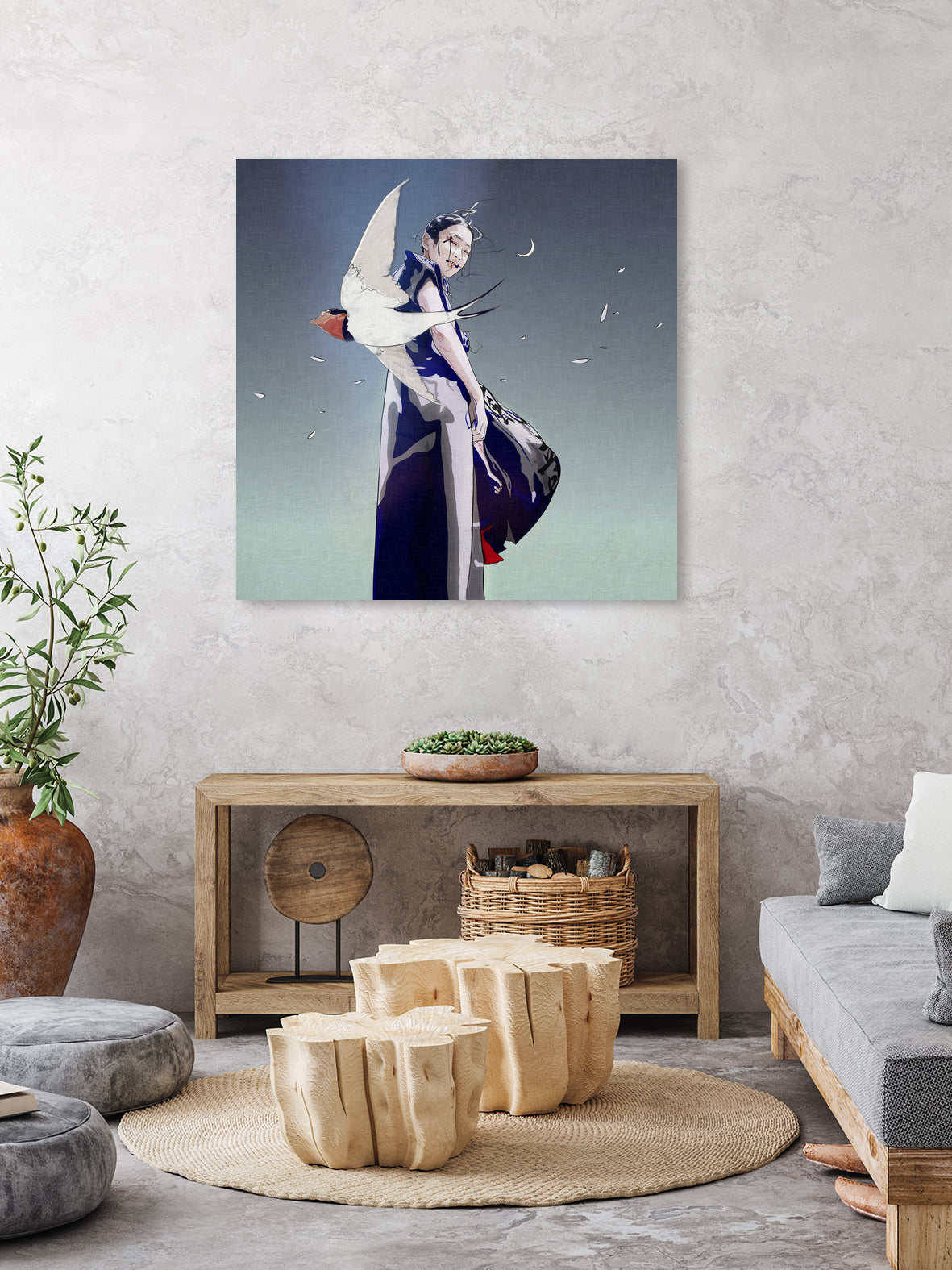 Swallow by Yuichi Suzuki on GIANT ART - gray digital drawing