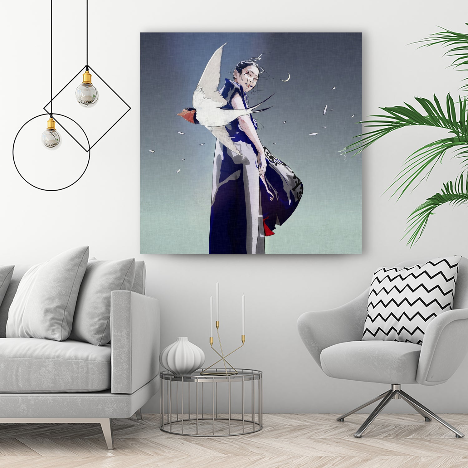 Swallow by Yuichi Suzuki on GIANT ART - gray digital drawing