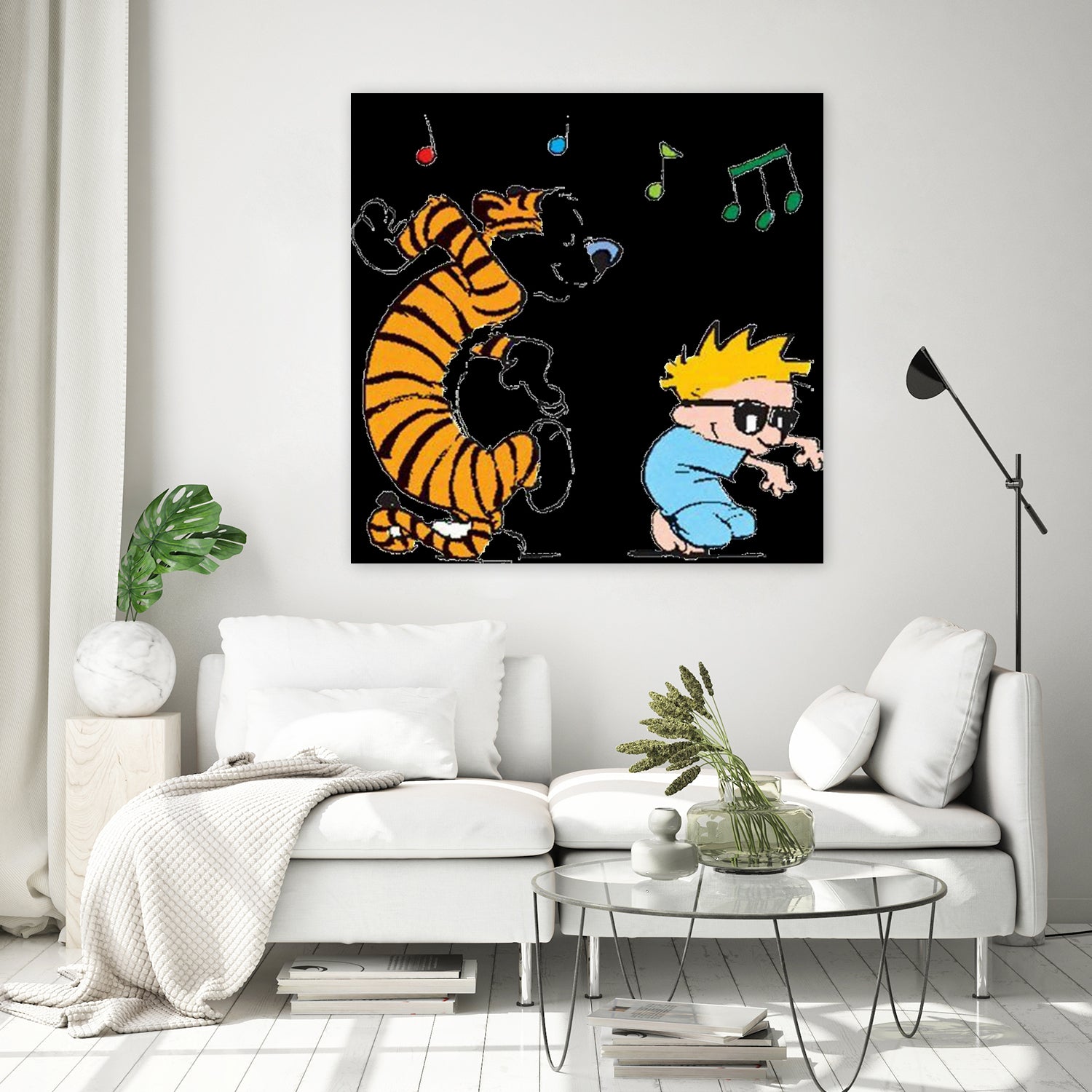 calvin and hobbes by alwan hatim on GIANT ART - white character design