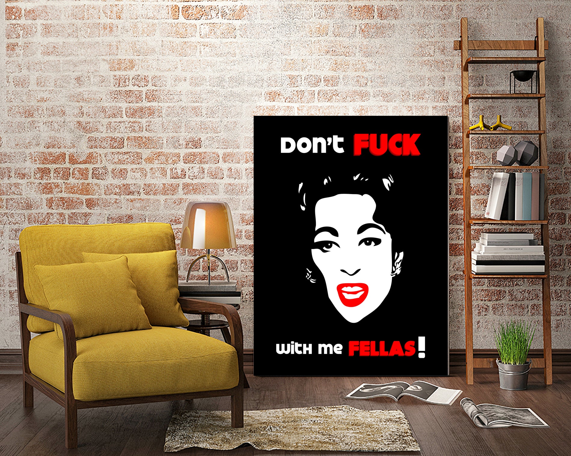 Mommie Dearest | Don't Fuck with me Fellas | Pop Art by William Cuccio on GIANT ART - black digital painting