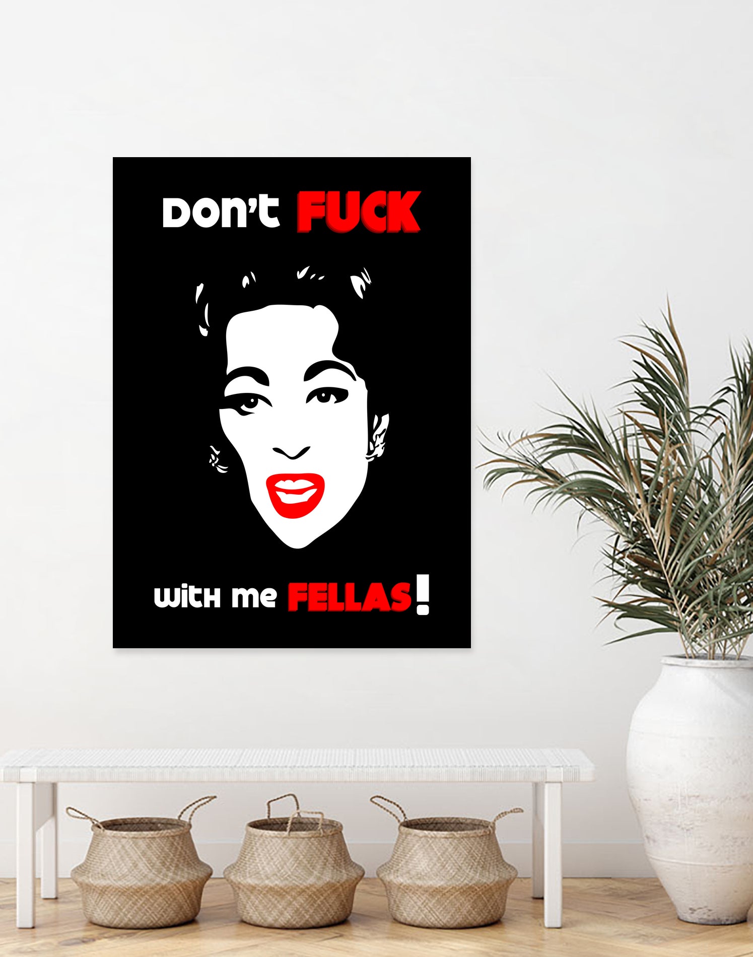 Mommie Dearest | Don't Fuck with me Fellas | Pop Art by William Cuccio on GIANT ART - black digital painting