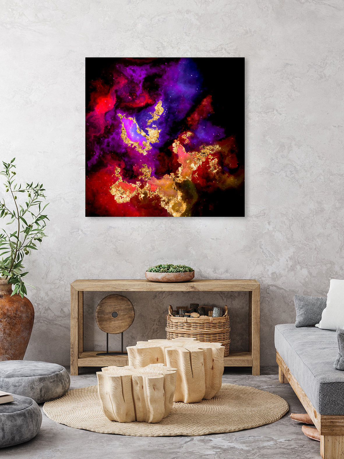 100 Nebulas in Space 058 by Raul Andre Petrasanta on GIANT ART - red digital painting