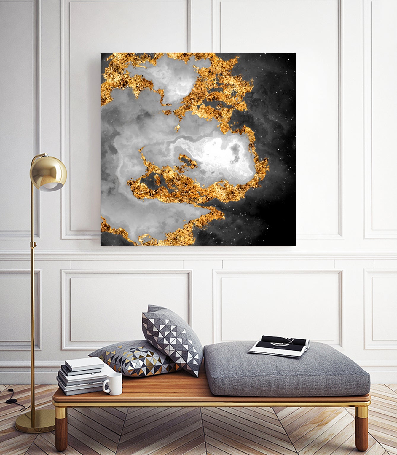 100 Nebulas in Space Black and White 010 by Raul Andre Petrasanta on GIANT ART - black digital painting